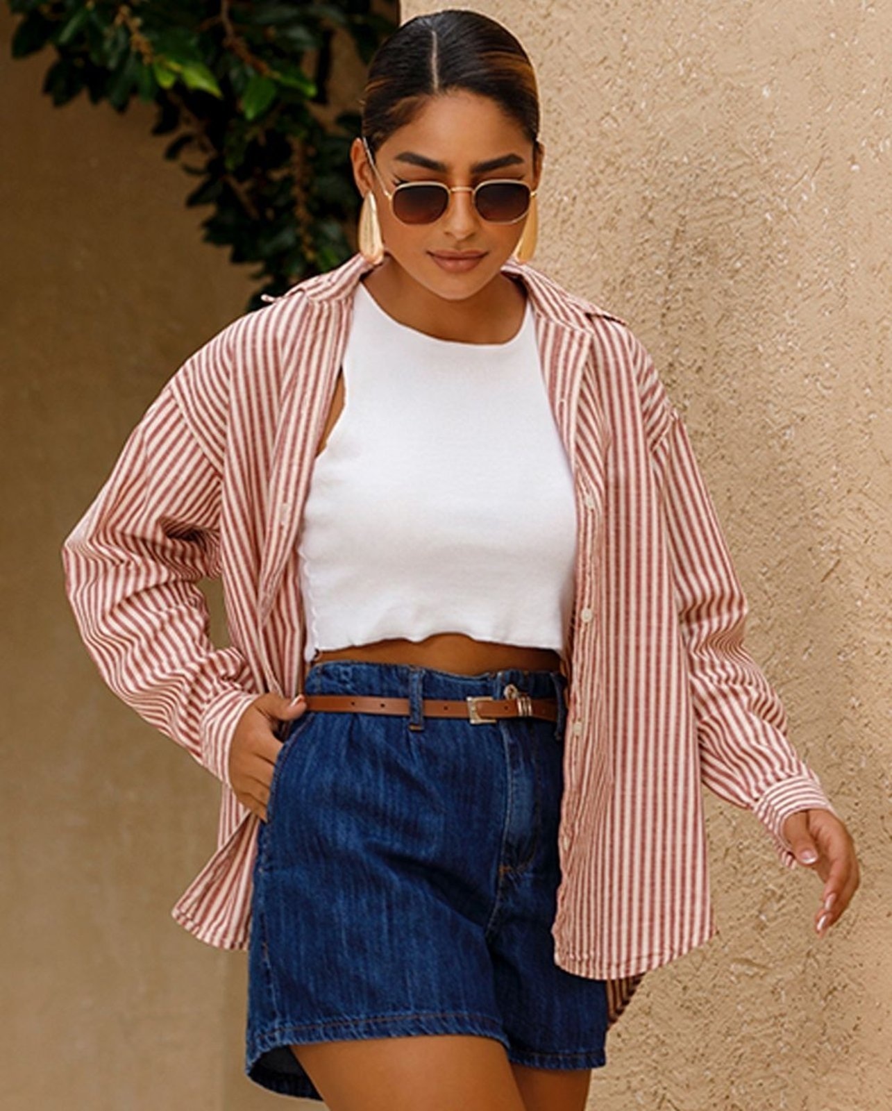 Imagem principal Shorts Mom Feminino com Cinto Pu 24425 Escura Consciência jeans