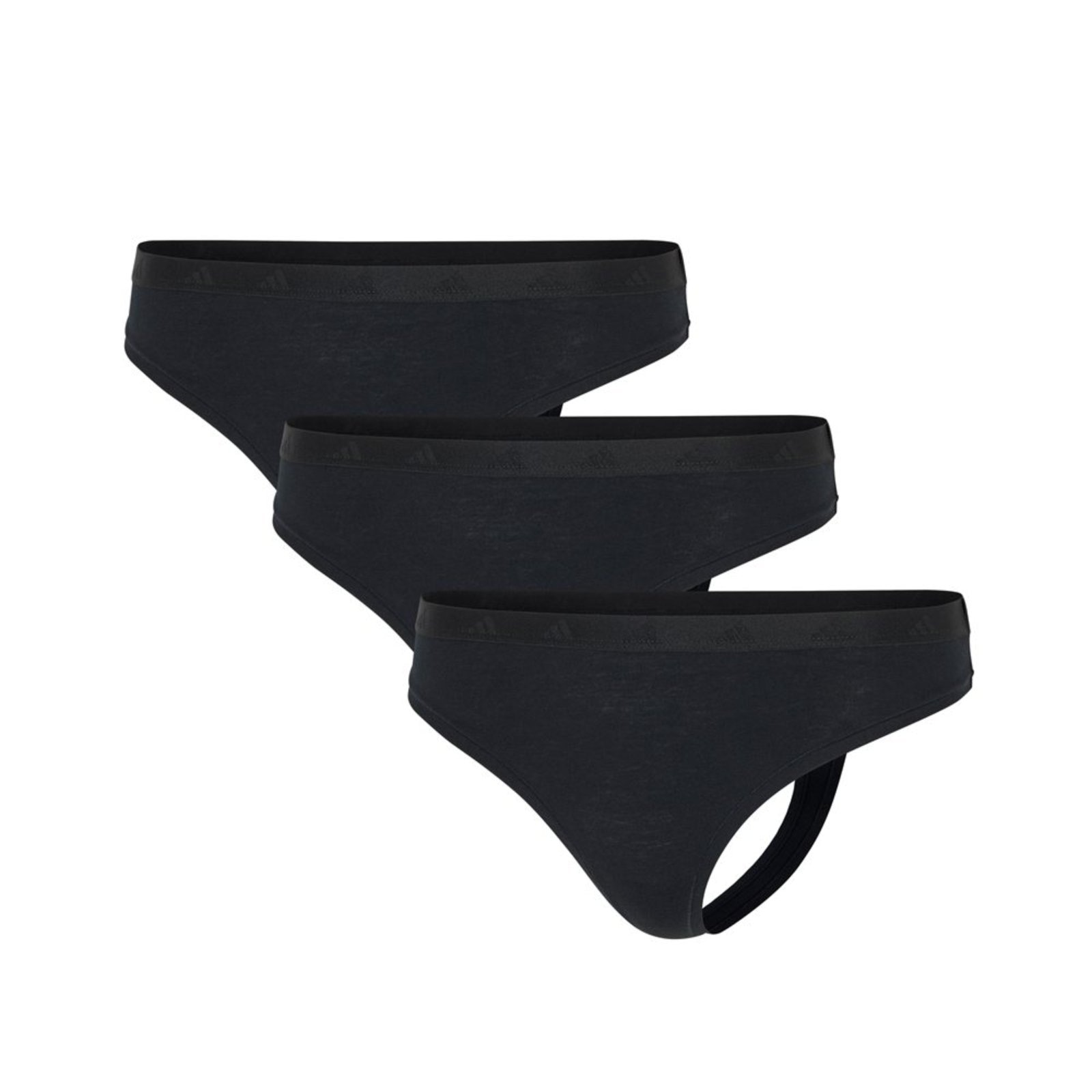 Imagem principal Kit c/ 3 Calcinhas Fio Dental Cintura Baixa Adidas Underwear preto