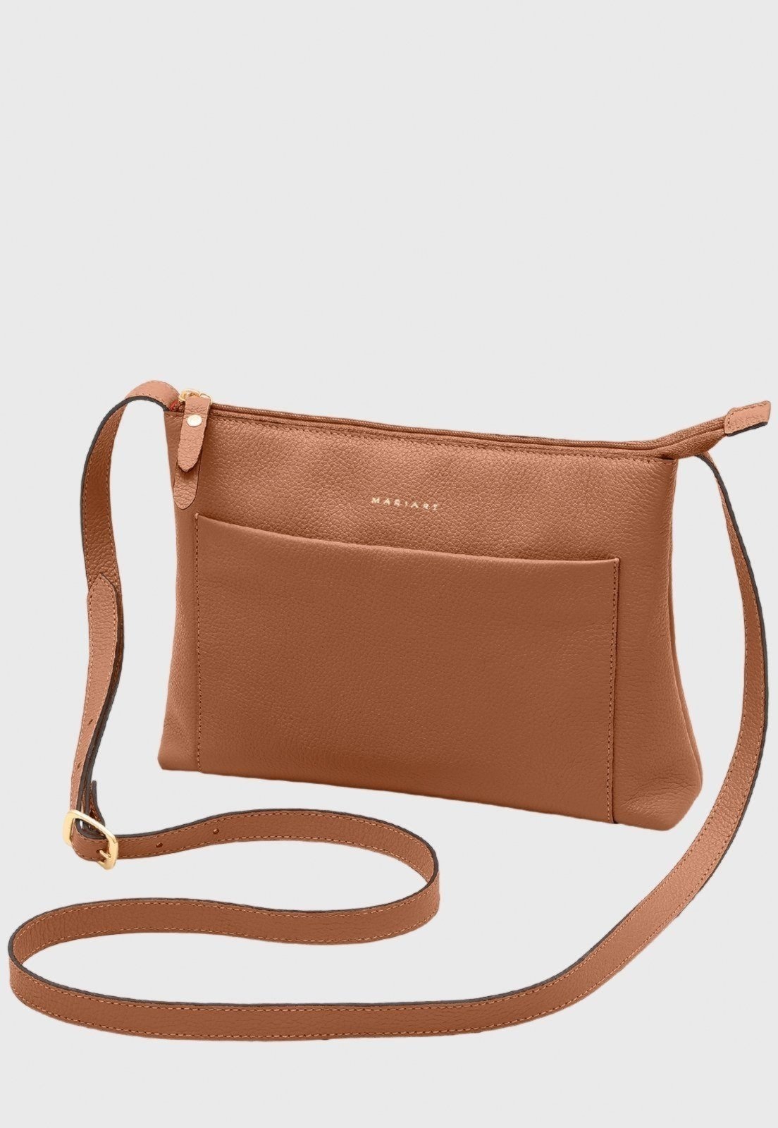 Imagem principal Bolsa Transversal Couro Mariart Orquídea Camel Mariart caramelo