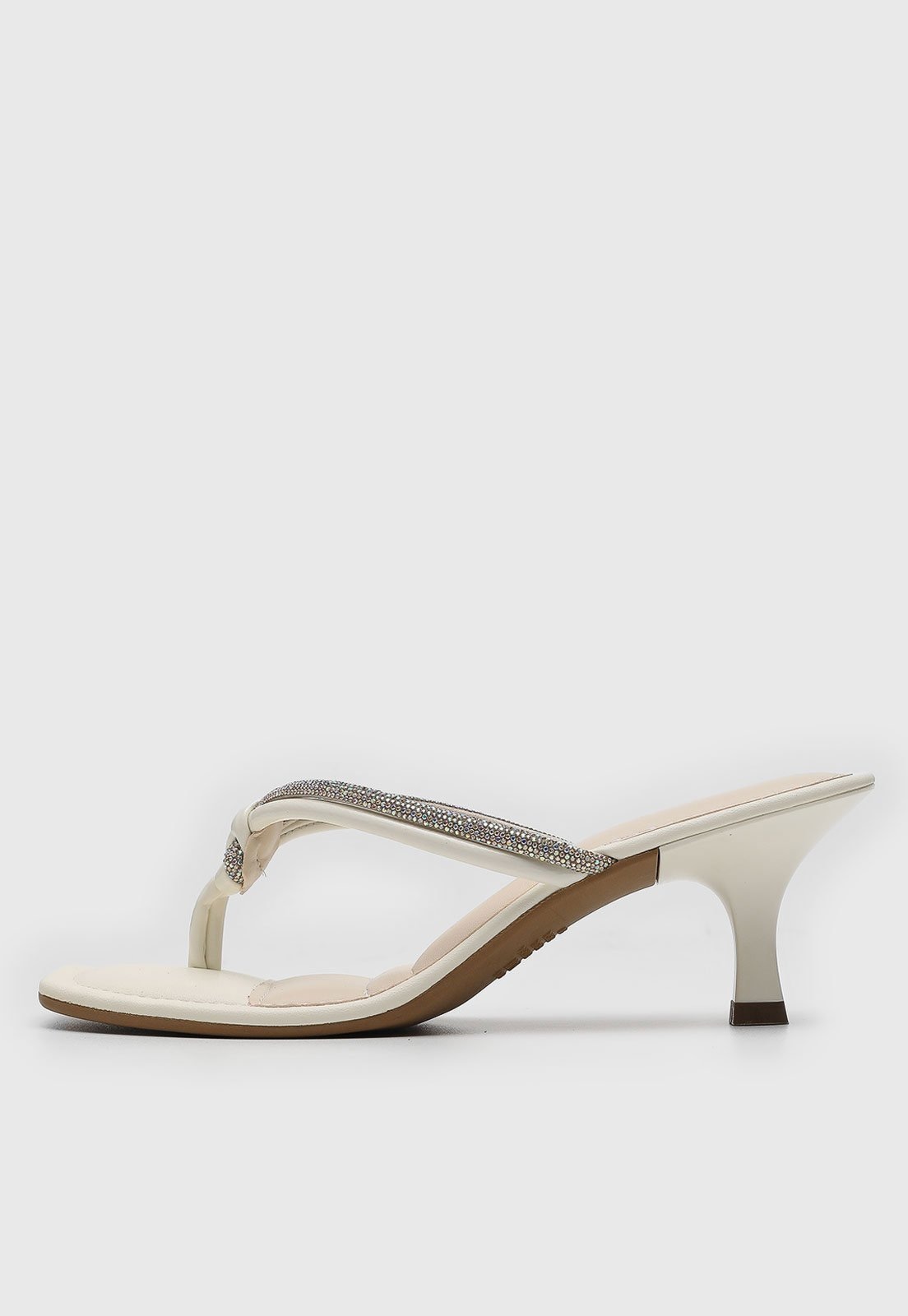 Imagem principal Sandália Feminina Dakota Tiras com Pedrarias Branca Dakota branco