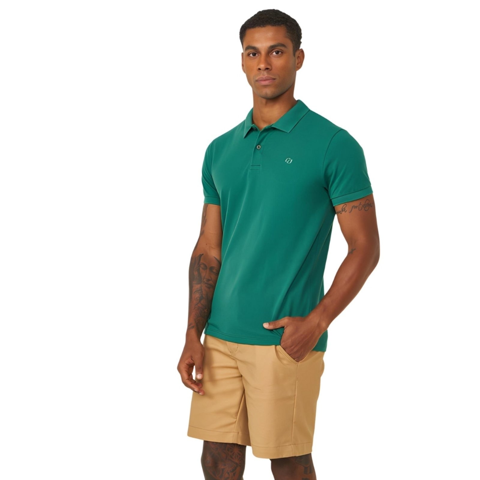 Imagem principal Camisa Polo Masculina Colcci Logo Cc Colcci verde
