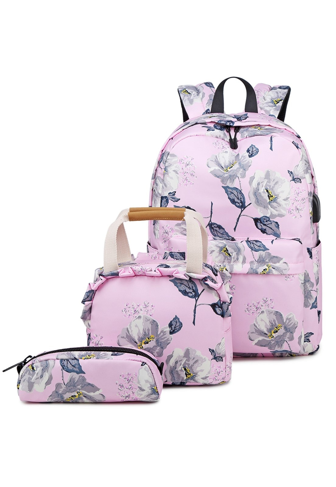 Imagem principal Mochila Guelph Feminina Dia a Dia Lancheira Térmica Estojo Resistente GUELPH rosê