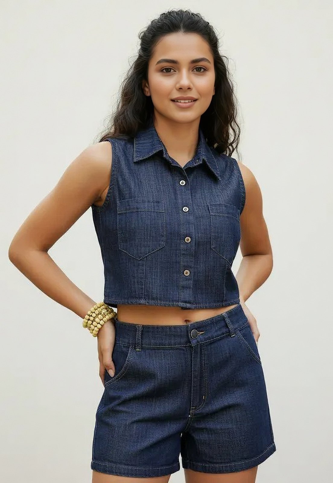 Imagem principal Short CabanaFree Jeans com Elástico Cabanafree azul