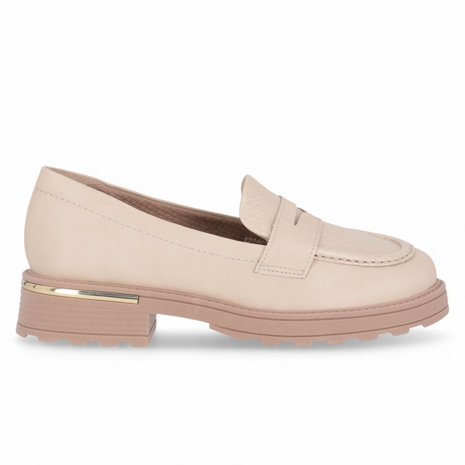 Imagem principal PICCADILLY MAXI - Sapato Mocassim Gisa Anabela Médio Brule Piccadilly bege