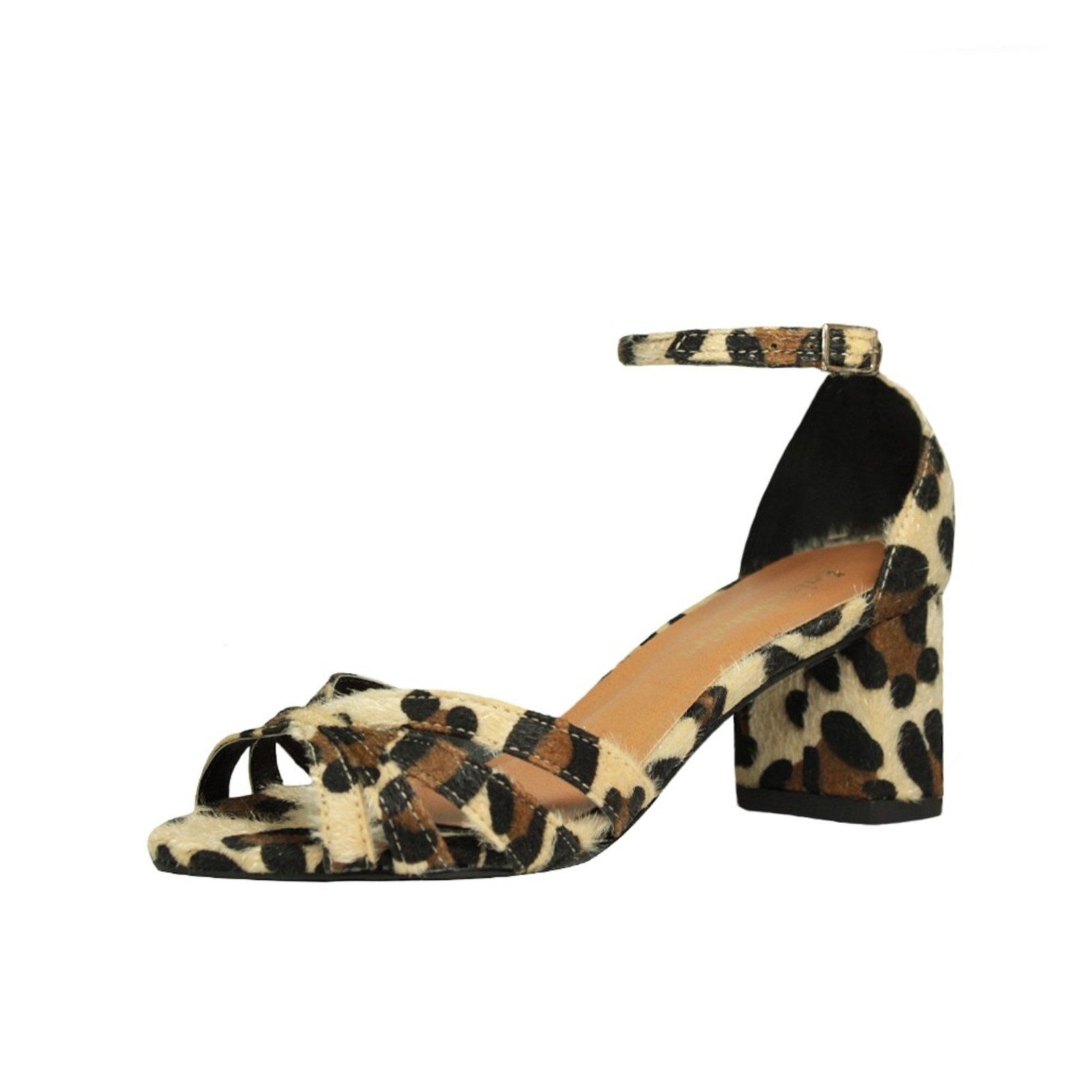 Imagem principal Sandália Salto Baixo Grosso Luiza Sobreira Trançada Mod. 533 Luiza Sobreira onça