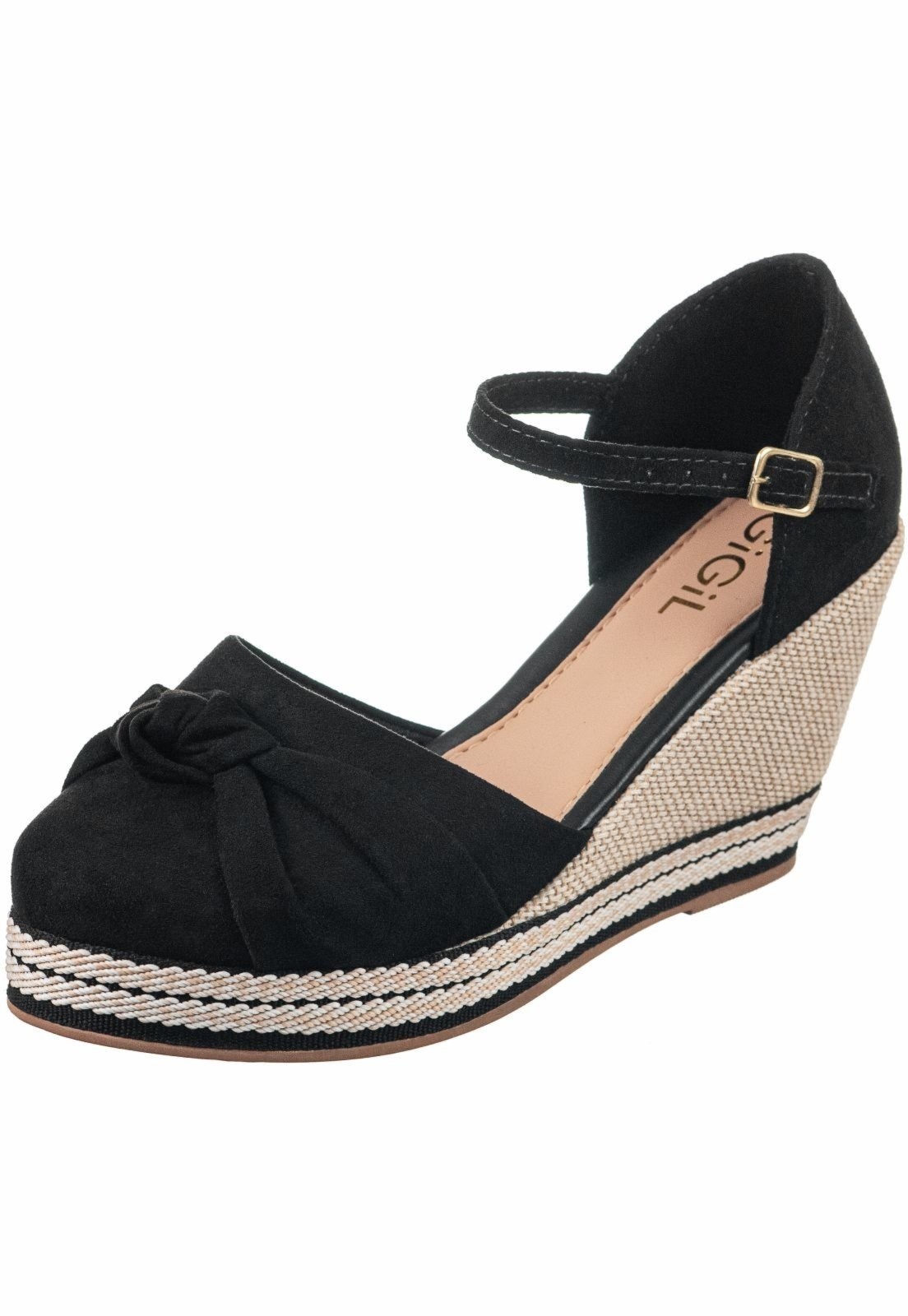 Imagem principal Sandália Anabela GiGiL Corda Gigil preto
