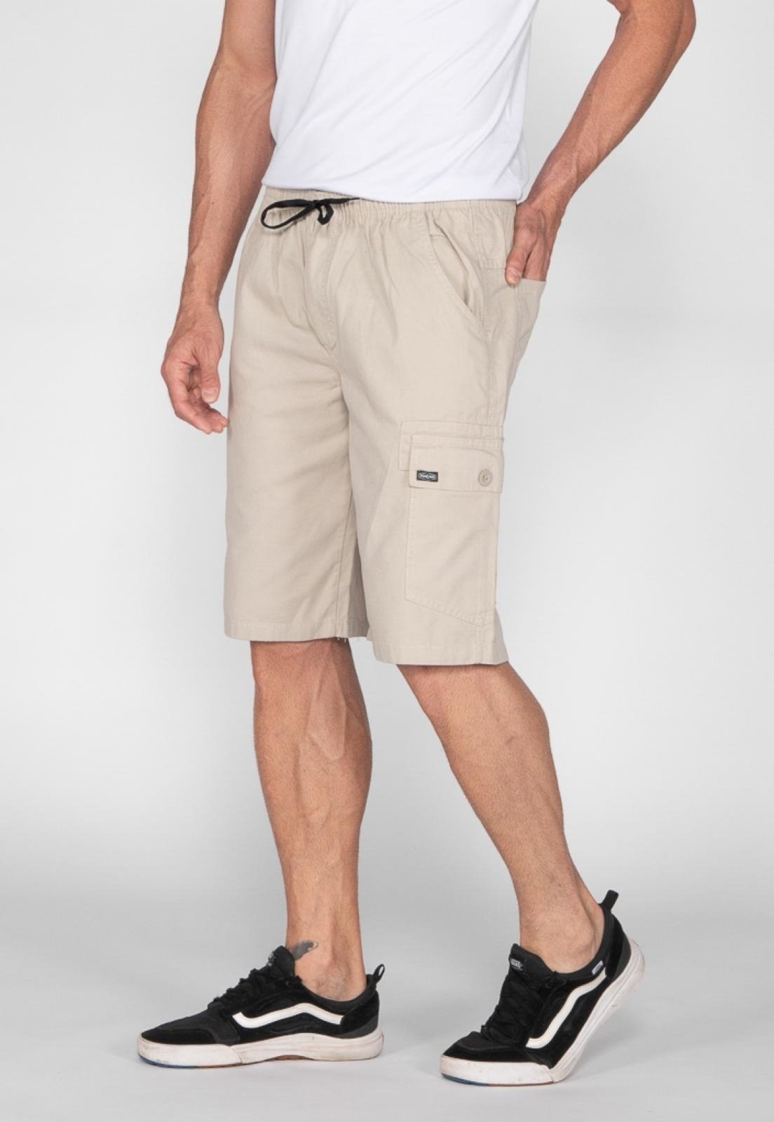 Imagem principal Bermuda Sarja Macaw Cargo Reta 7813 Macaw bege