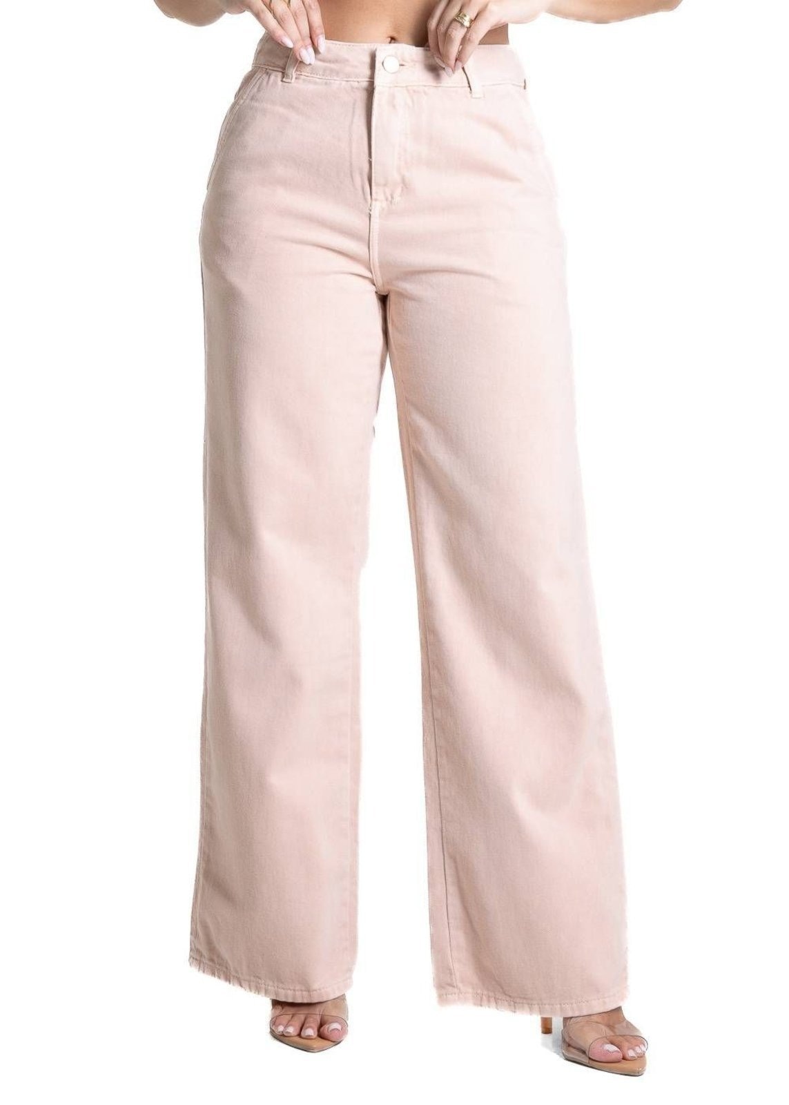 Imagem principal Calça Sarja Sawary Wide Leg Petit - 282210 Sawary rosa