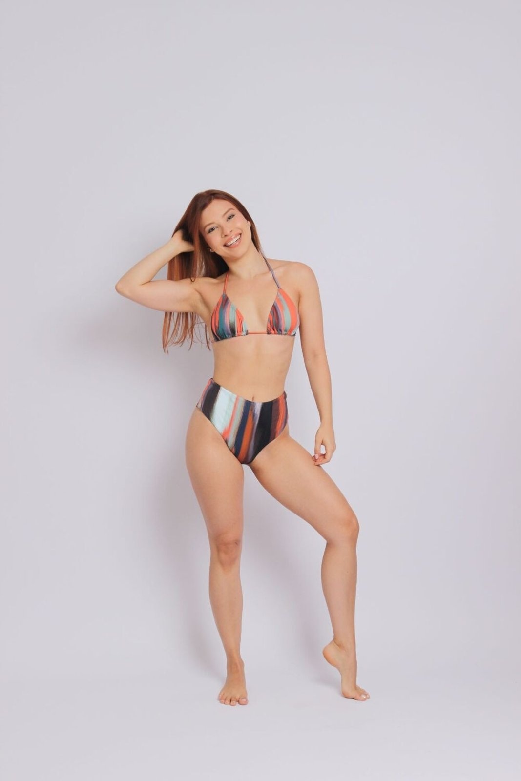 Imagem principal 2434 - Calcinha de Biquíni Fio Duplo Lateral Larga Aurora - Duna Casual DunaCasual estampado