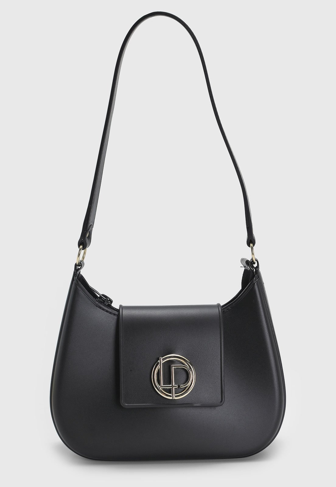 Imagem principal Bolsa Feminina Lança Perfume Média Logo Metálico Preta Lança Perfume preto