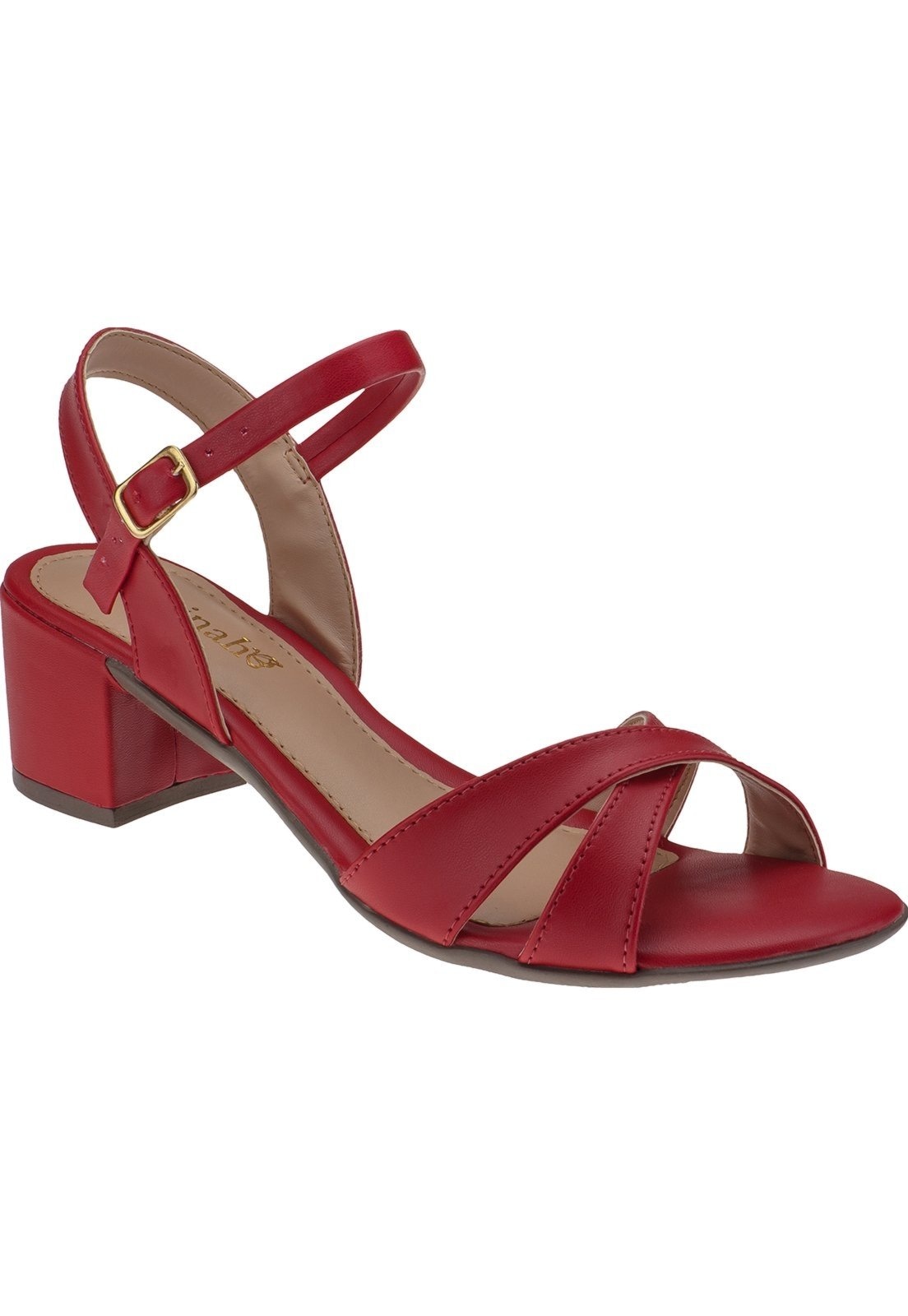 Imagem principal Sandália Feminina Saltinho Shekinah Frente em X Salto Confortável Shekinah vermelho