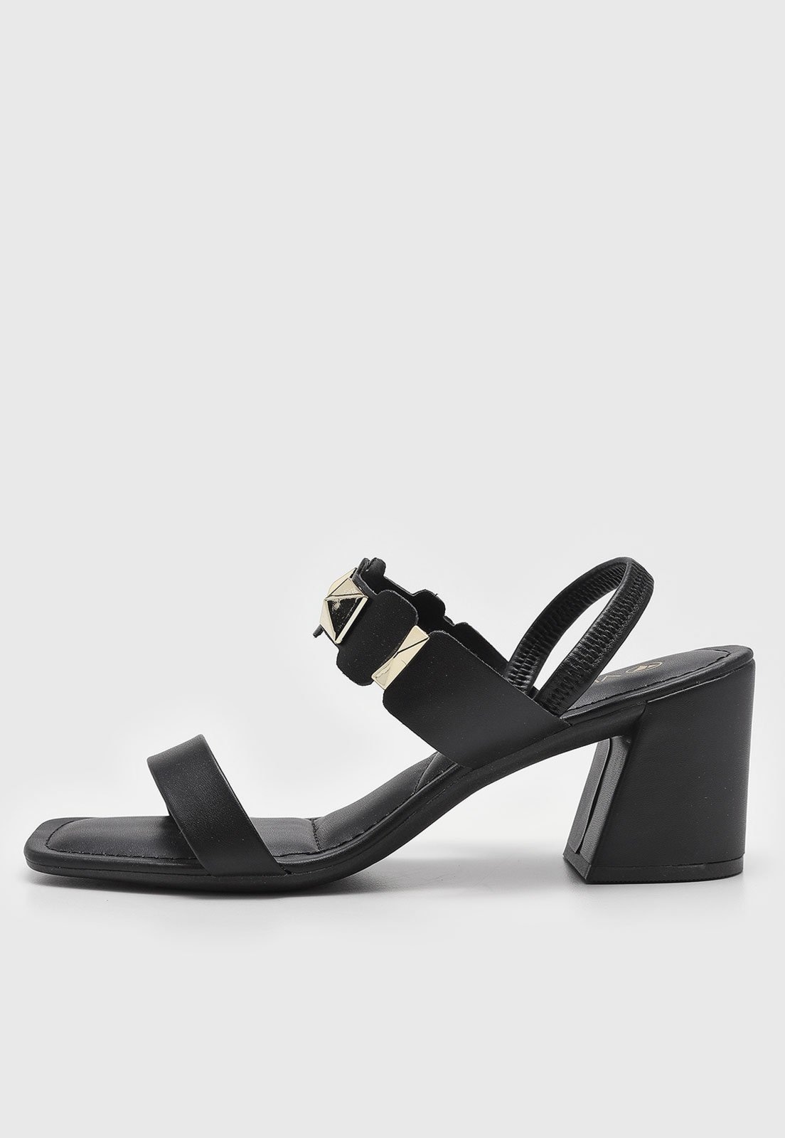 Imagem principal Sandália Feminina VIA UNO Salto Médio Bloco Preta VIA UNO preto