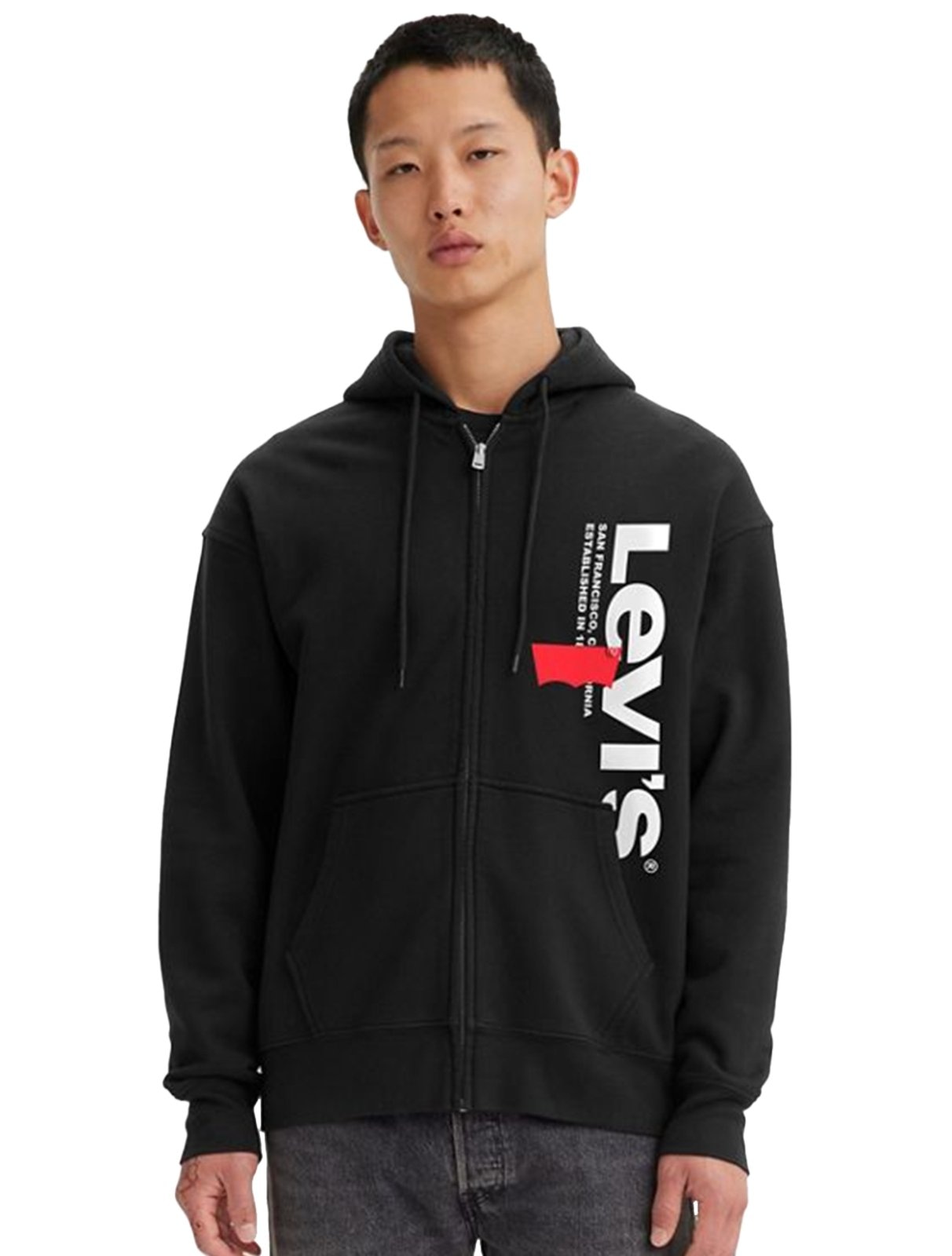 Imagem principal Moletom Levis Masculino Relaxed Graphic Zip Up Hoodie Levis preto