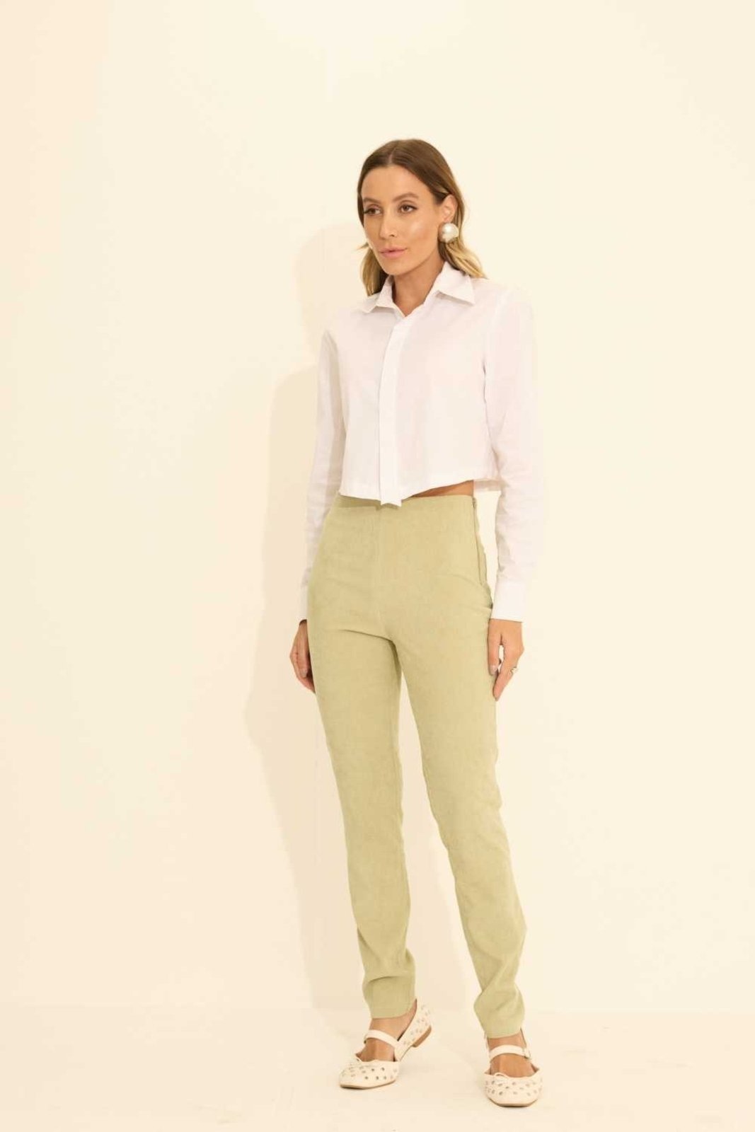 Imagem principal Calça Vanibele Veludo Pistache Vanibele verde