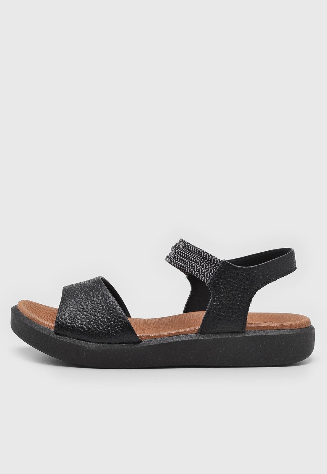 Imagem principal Rasteira Feminina Usaflex Fechada Texturizada Preta Usaflex preto