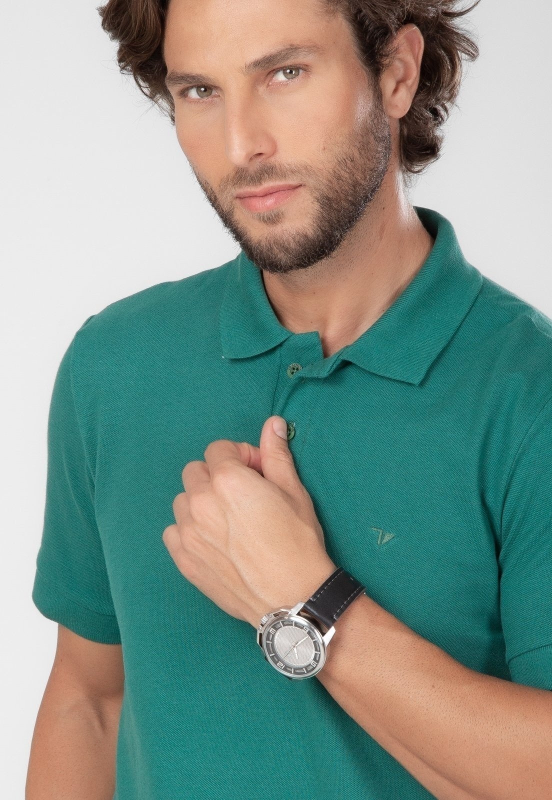 Imagem principal Polo Traymon Piquet Slim Com Elastano Traymon verde