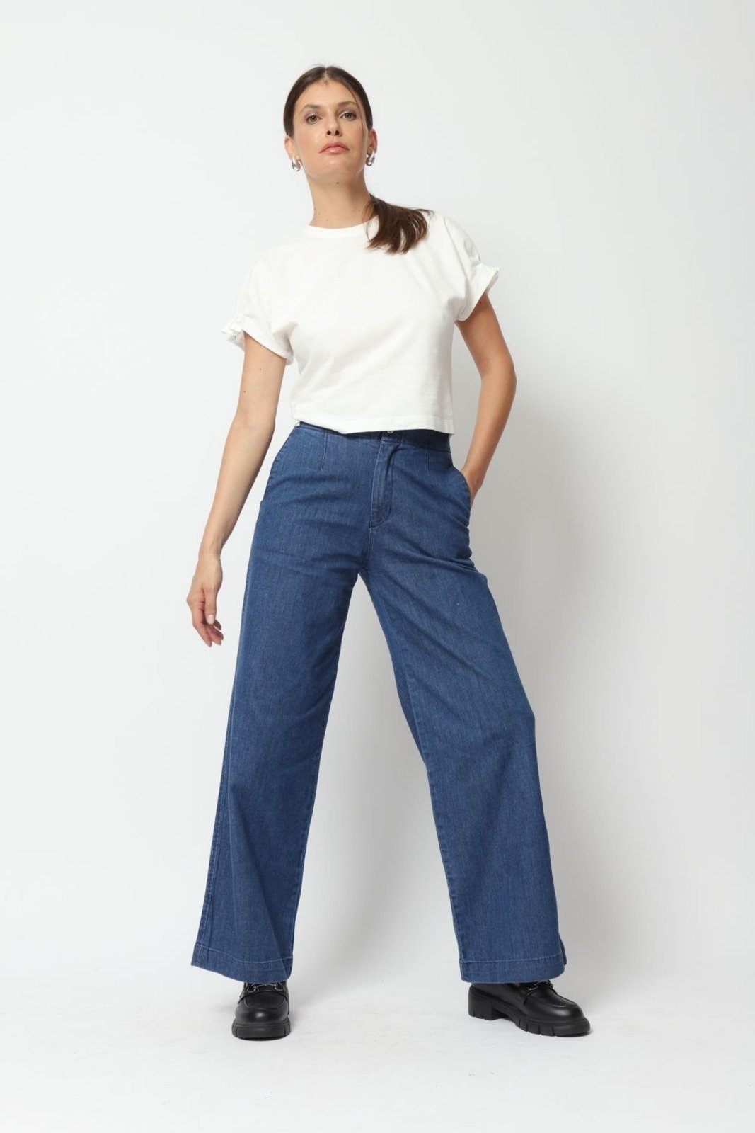 Imagem principal Calça Jeans Reta Alfaiataria Gazzy azul