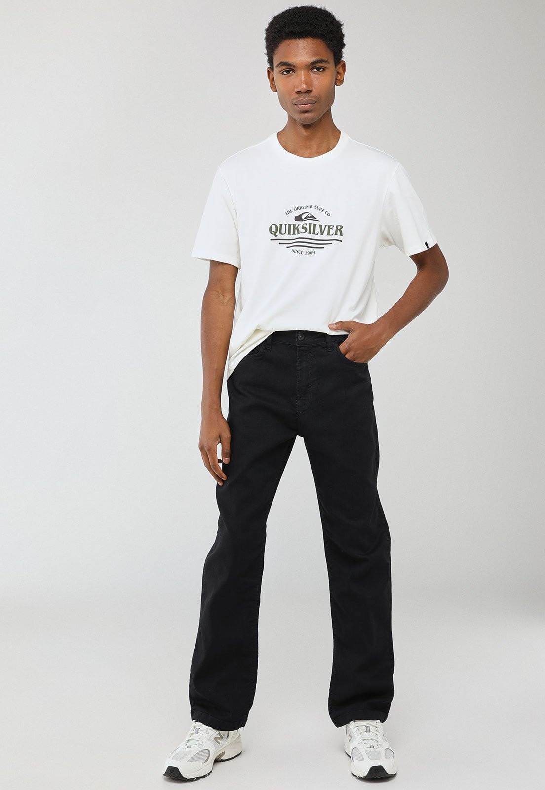 Imagem principal Calça Jeans Masculina Quiksilver Everyday Black Preta Quiksilver preto black