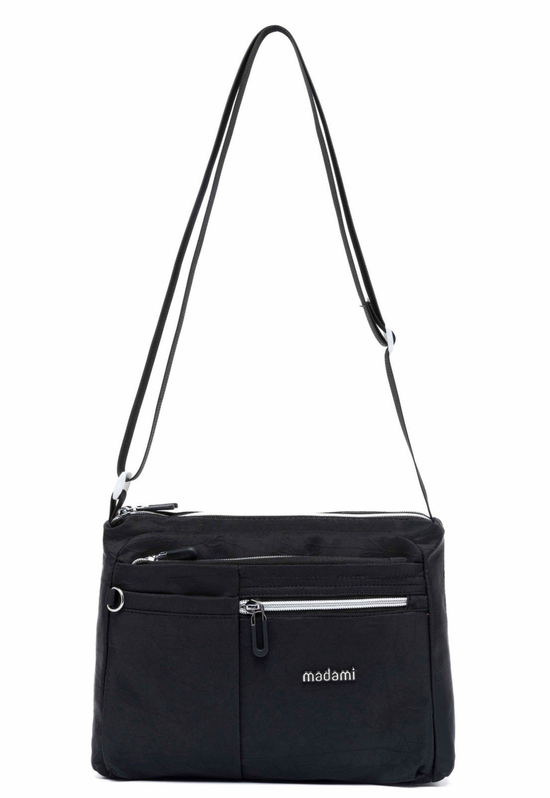 Imagem principal Bolsa Transversal Nécessaire Feminina Moderna Reforçada Madami preto