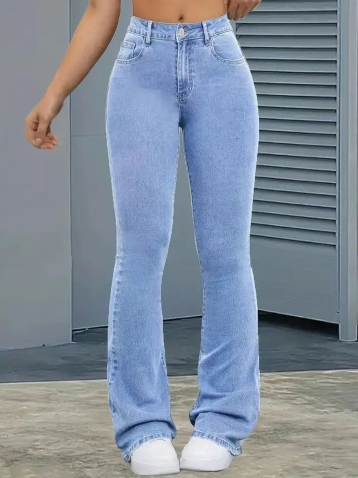 Imagem principal Calça Jeans Kovali Fashion Store Flare Clara com Caimento Impecável e Tecido Premium KOVALI FASHION STORE azul