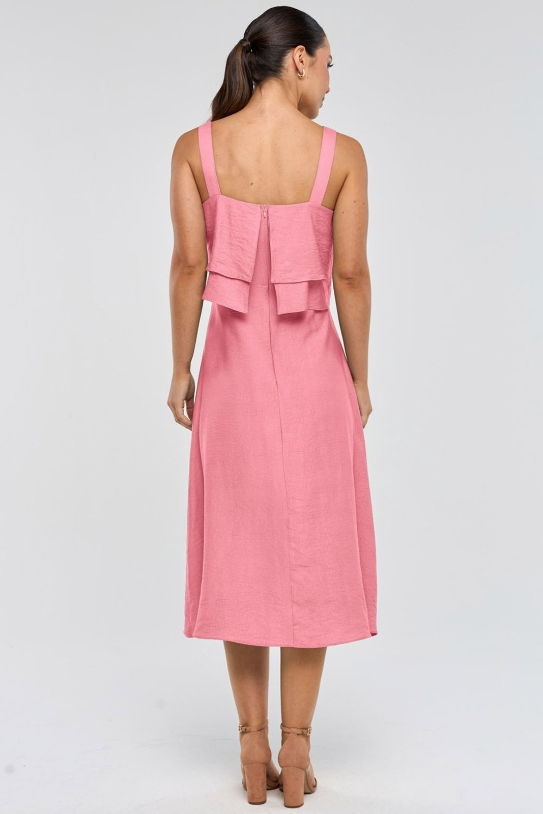 Imagem principal Vestido Midi PKS Alças Viscose Rosê PKS rosa