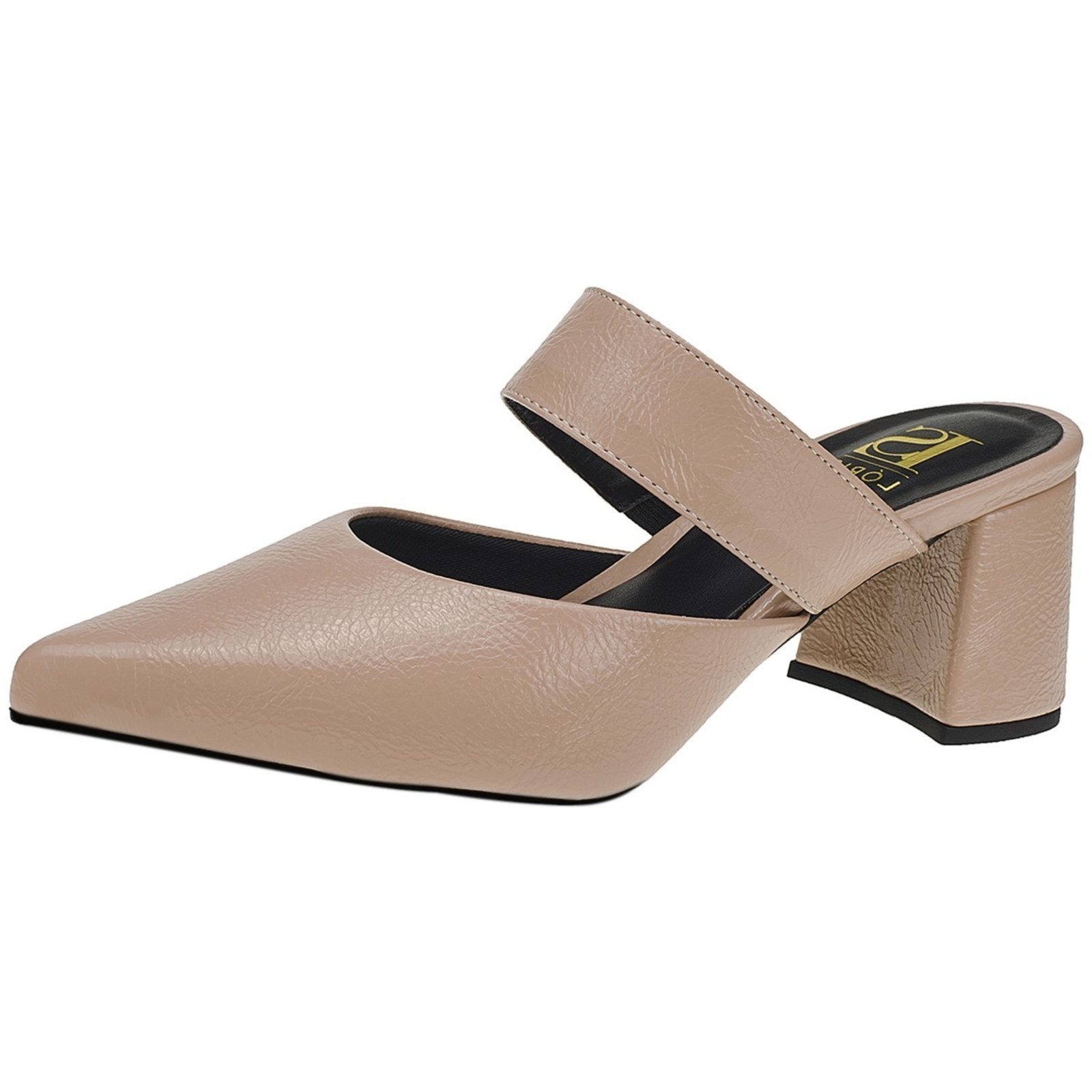 Imagem principal Scarpin Feminino Lóris Shoes Mule Social Salto Bloco Tamanco Bico Fino 0001 LÓRIS SHOES branco