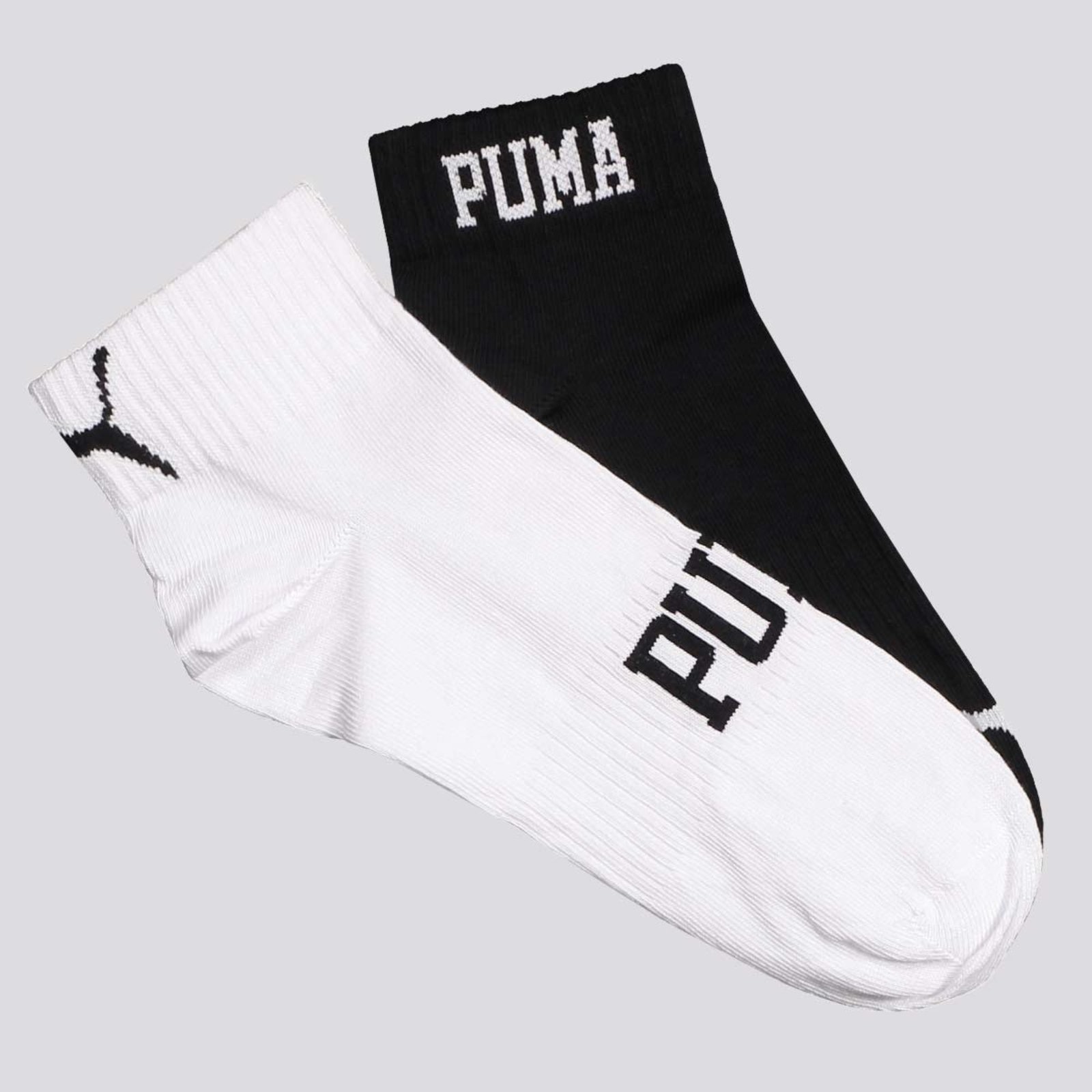 Imagem principal Kit Meia Puma Cano Baixo 2 Pares Preta e Branca Puma multicolorido