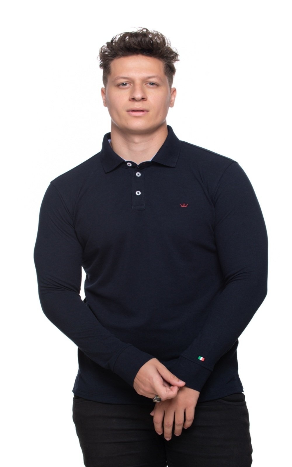 Imagem principal Camisa Polo Italia Aburguesia Slim Fit Alfaiataria Burguesia azul marinho