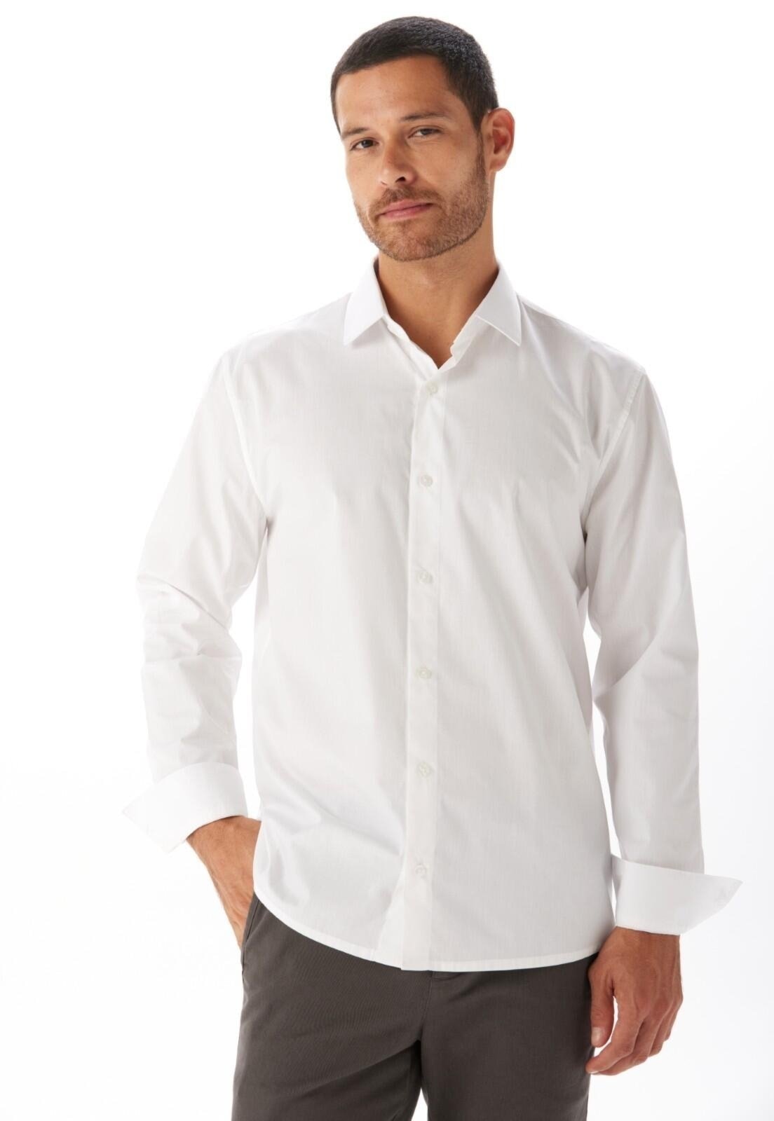 Imagem principal Camisa Tricoline Regular Fio 40 Traymon P Traymon branco
