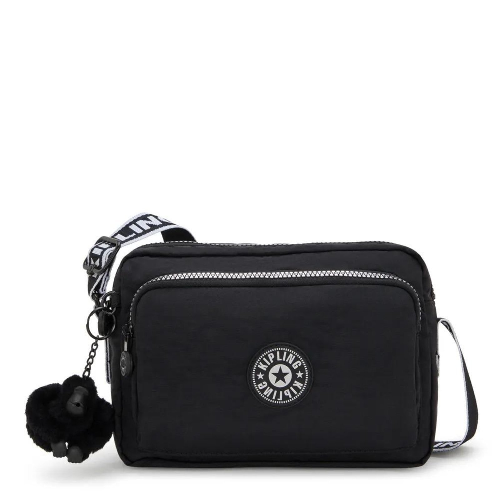 Imagem principal Bolsa Kipling Abanu M Zip Glorious Silver Kipling preto silver
