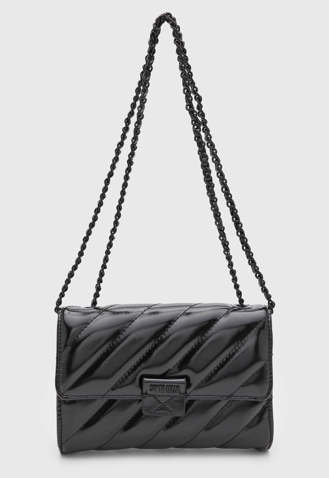 Imagem principal Bolsa Feminina Santa Lolla Pequena Detalhe Acolchoado Preta Santa Lolla preto