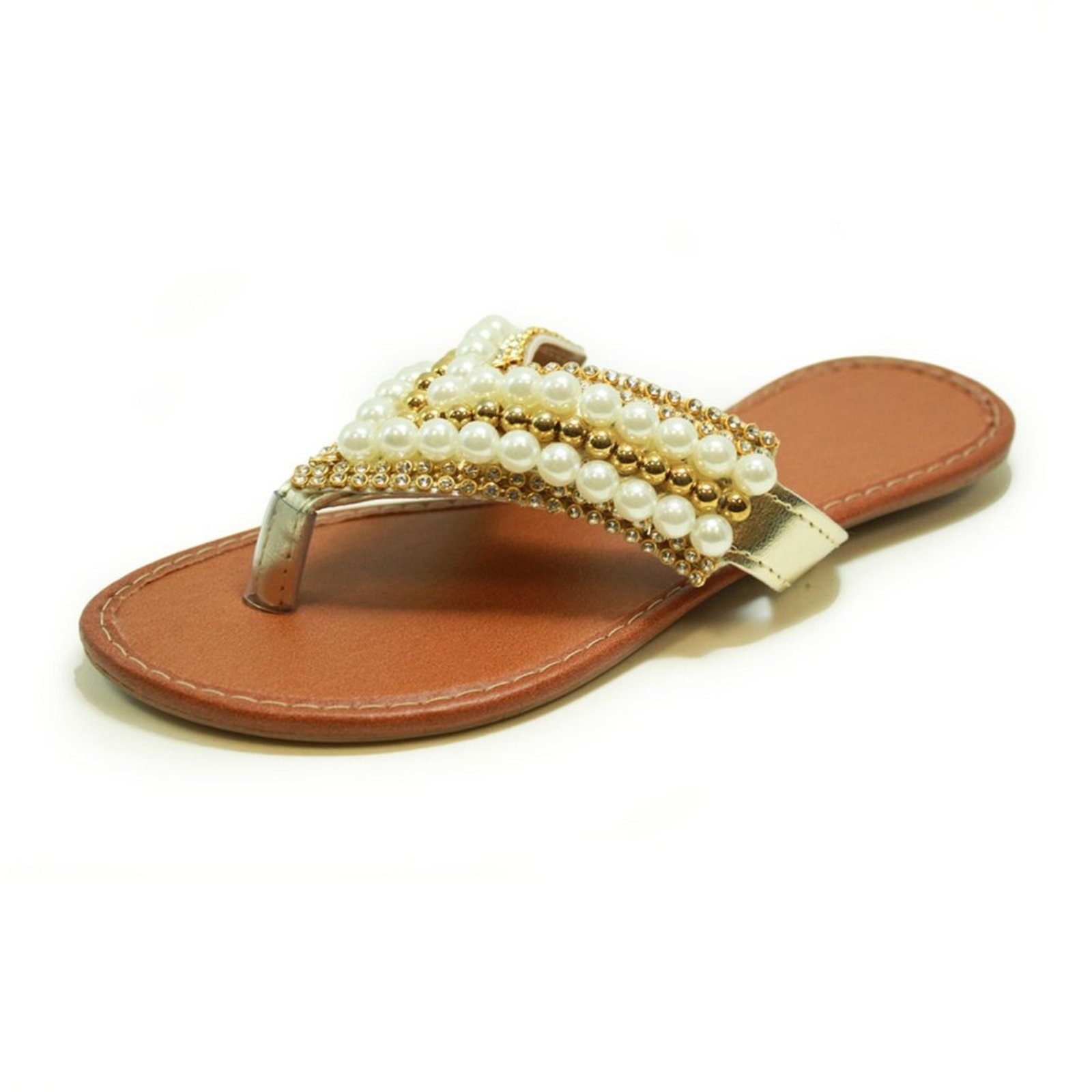 Imagem principal Rasteira Luiza Sobreira Perolado Mod.4071 Luiza Sobreira dourado