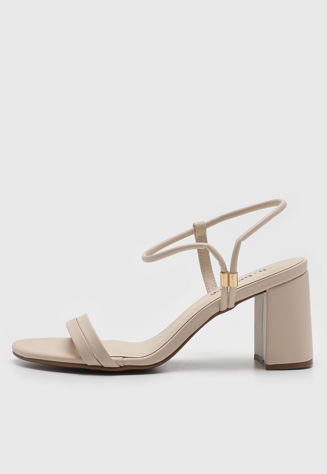 Imagem principal Sandália Feminina cê Salto Bloco Bico Quadrado Off-White BEBECÊ off-white white