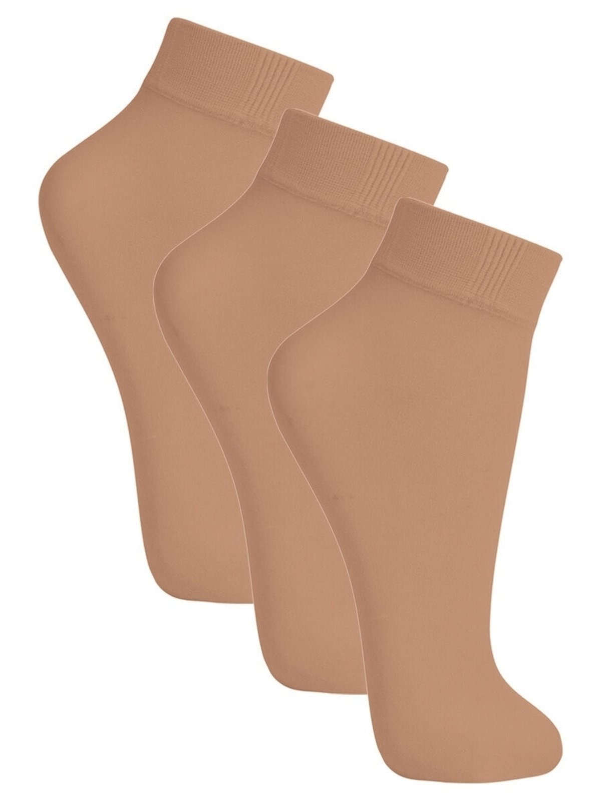 Imagem principal Kit com 3 Meias Soquete Fio 20 Loba Lupo bege