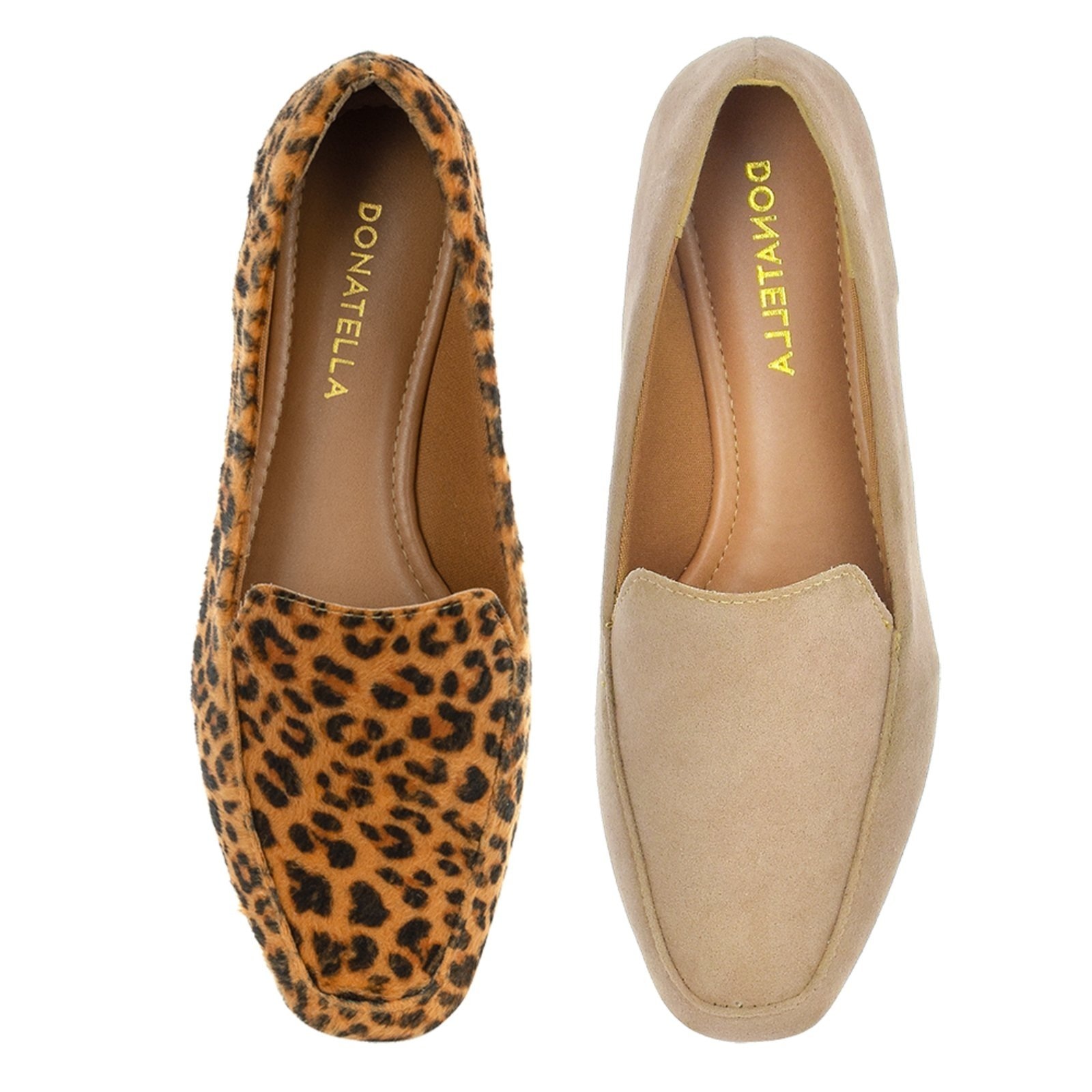 Imagem principal Kit 2 Pares Mocassim Feminino CM Calçados e Onça Camurça Monte Shoes nude/onça nude