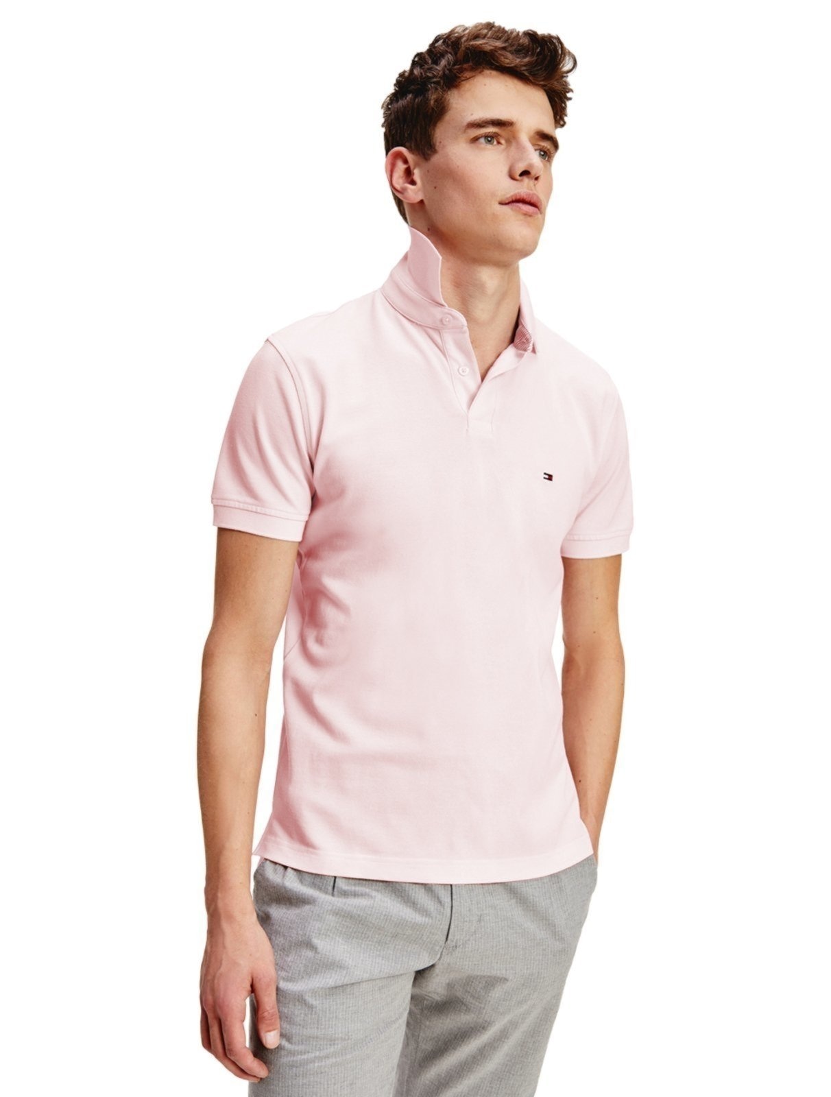 Imagem principal Polo Tommy Hilfiger Masculina Regular 1985 Claro Tommy Hilfiger rosa