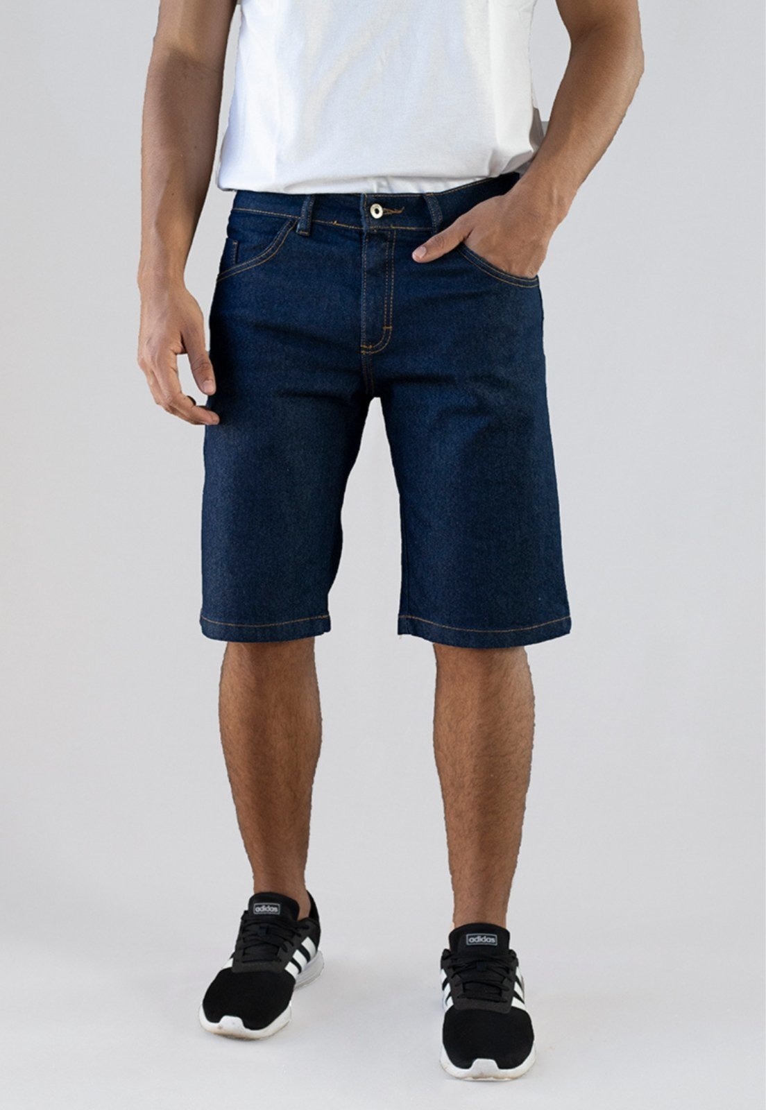 Imagem principal Bermuda Jeans Masculina Tradicional Marinho Versatti Itália B Versatti azul