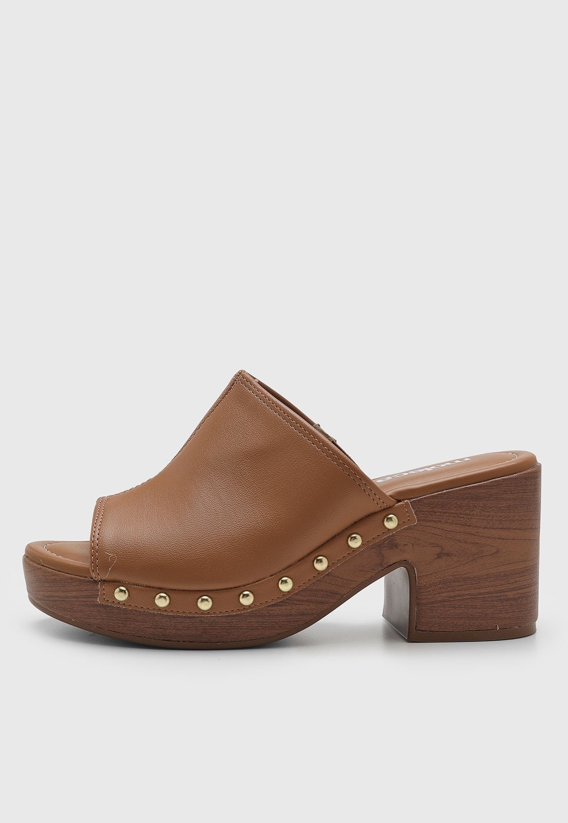 Imagem principal Sandália Feminina Moleca Salto Grosso MOLECA caramelo