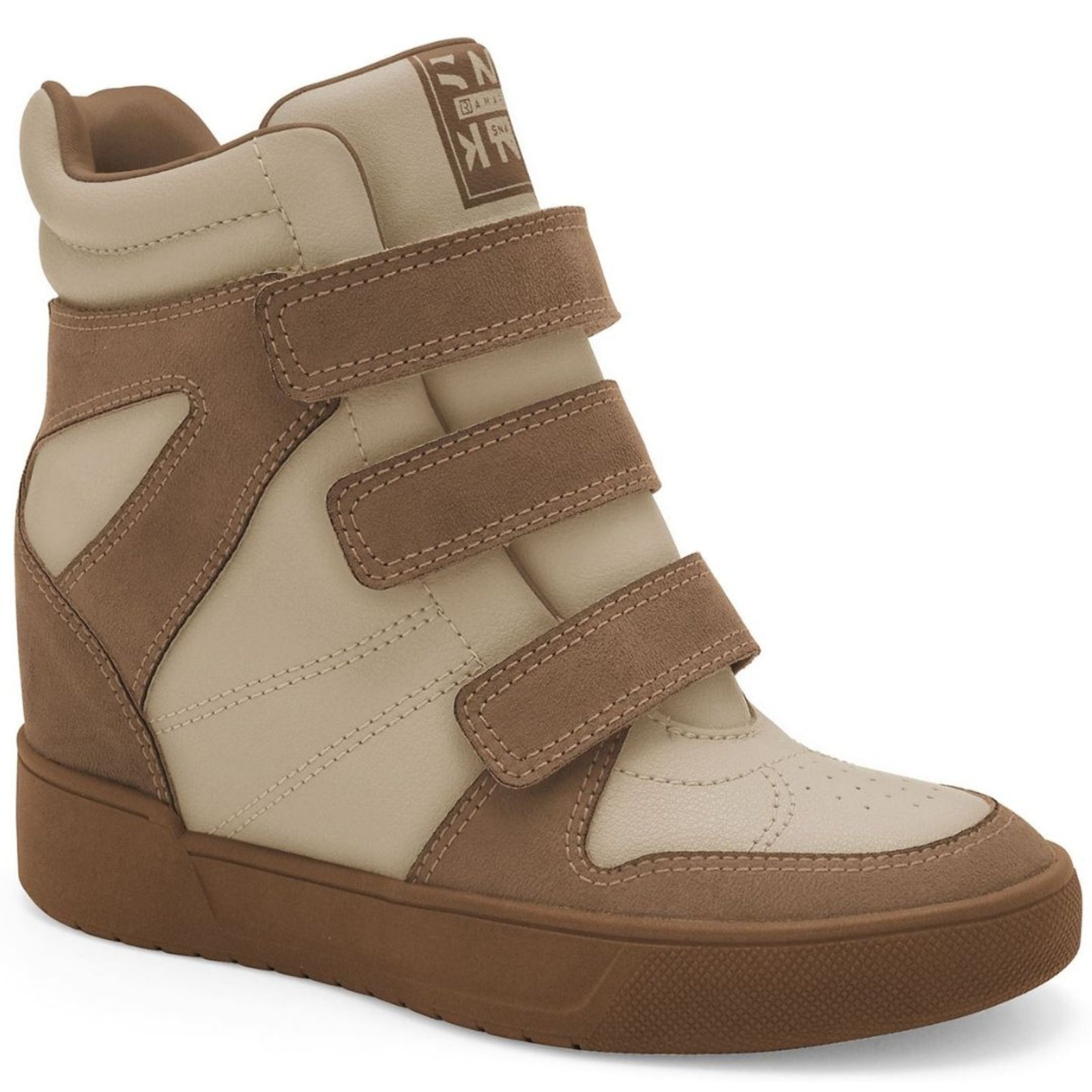 Imagem principal Bota Sneaker Retrô Cacau Bicolor Anabela Ramarim 2591202-1 RAMARIM marrom