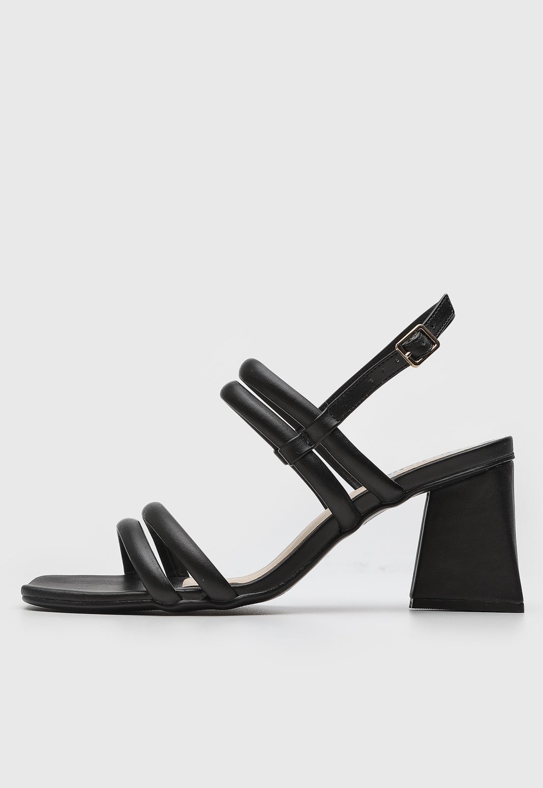 Imagem principal Sandália Feminina cê Salto Bloco Médio Preta BEBECÊ preto