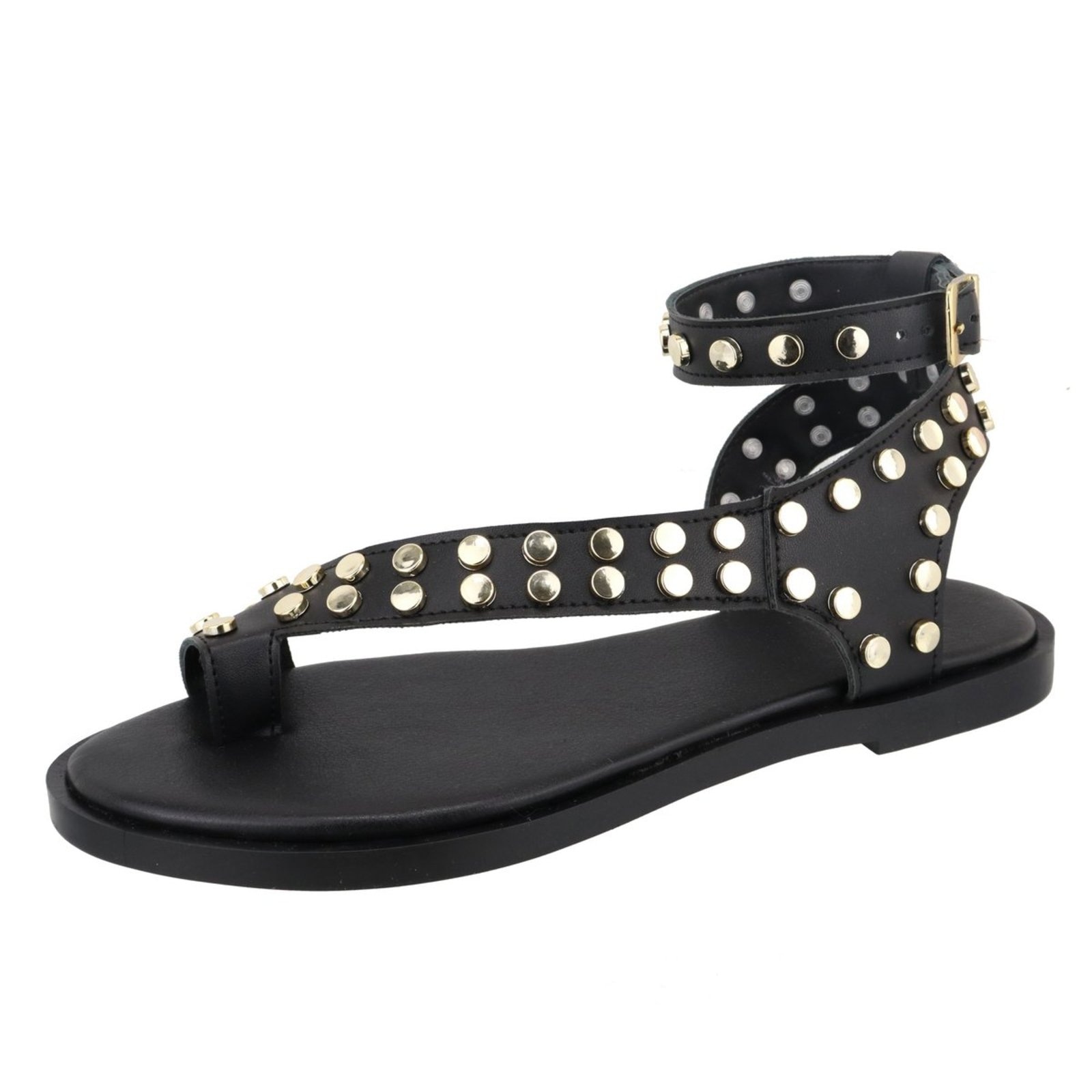 Imagem principal Rasteira Sandália Feminina Bolinhas Lançamento Preta TELLINI STORE preto