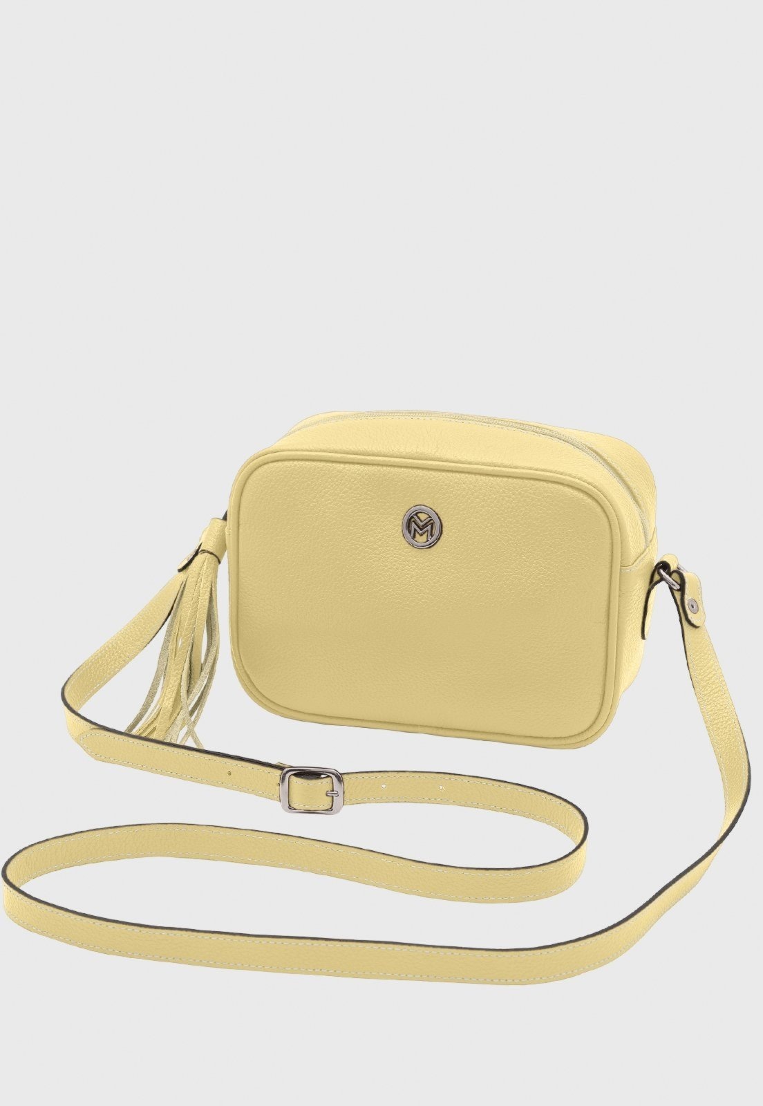 Imagem principal Bolsa Transversal de Couro Mariart Titânio Manteiga Mariart amarelo