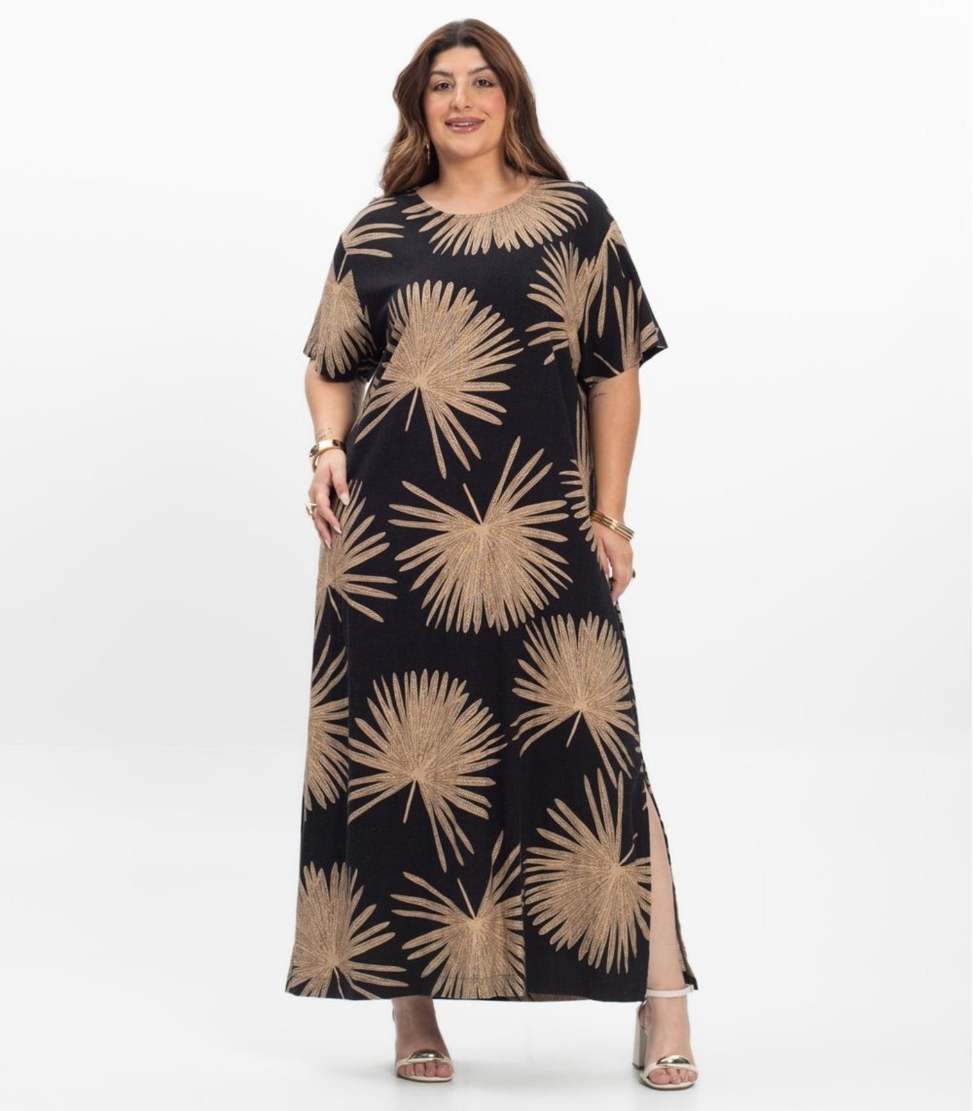 Imagem principal Vestido Super Midi Feminino Plus Size Secert Glam Secret Glam preto