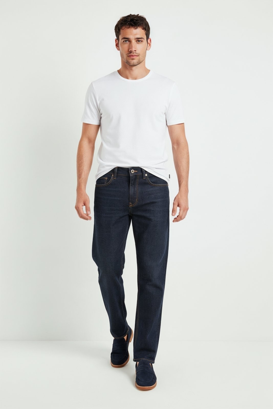 Imagem principal Calça Jeans Regular 5 Bolsos Traymon - Marinho - 38 Traymon azul marinho