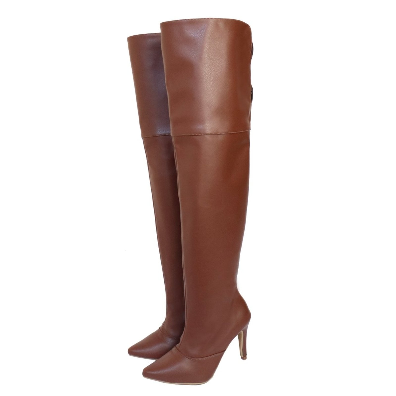 Imagem principal Bota Over Feminina Sete Sales Salto Fino 1722 Cacau Sete Sales marrom