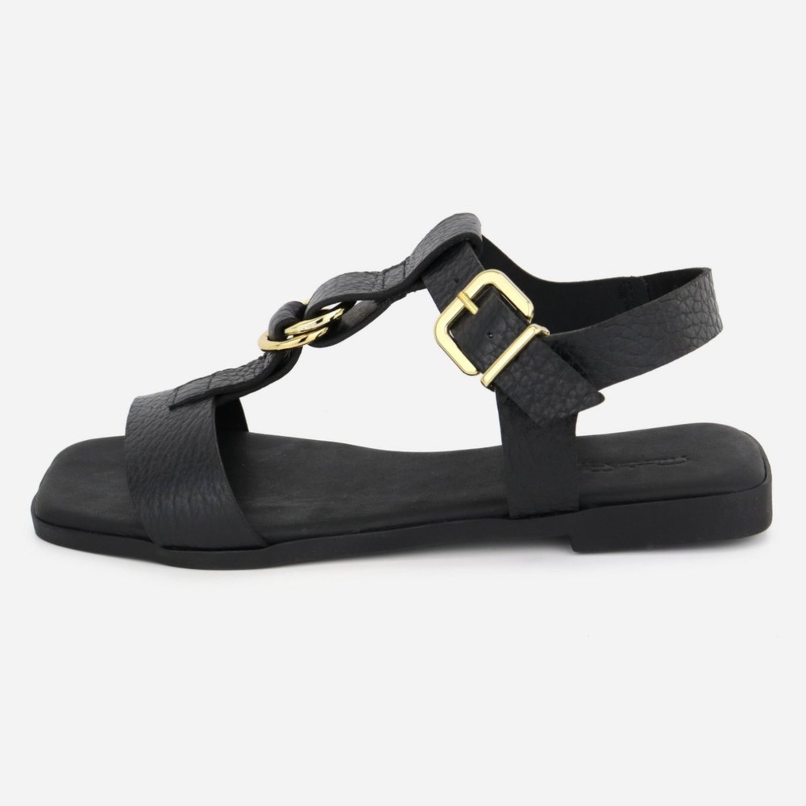 Imagem principal Sandália Luxo Casual Maria Paula Couro Rasteira MARIA PAULA preto