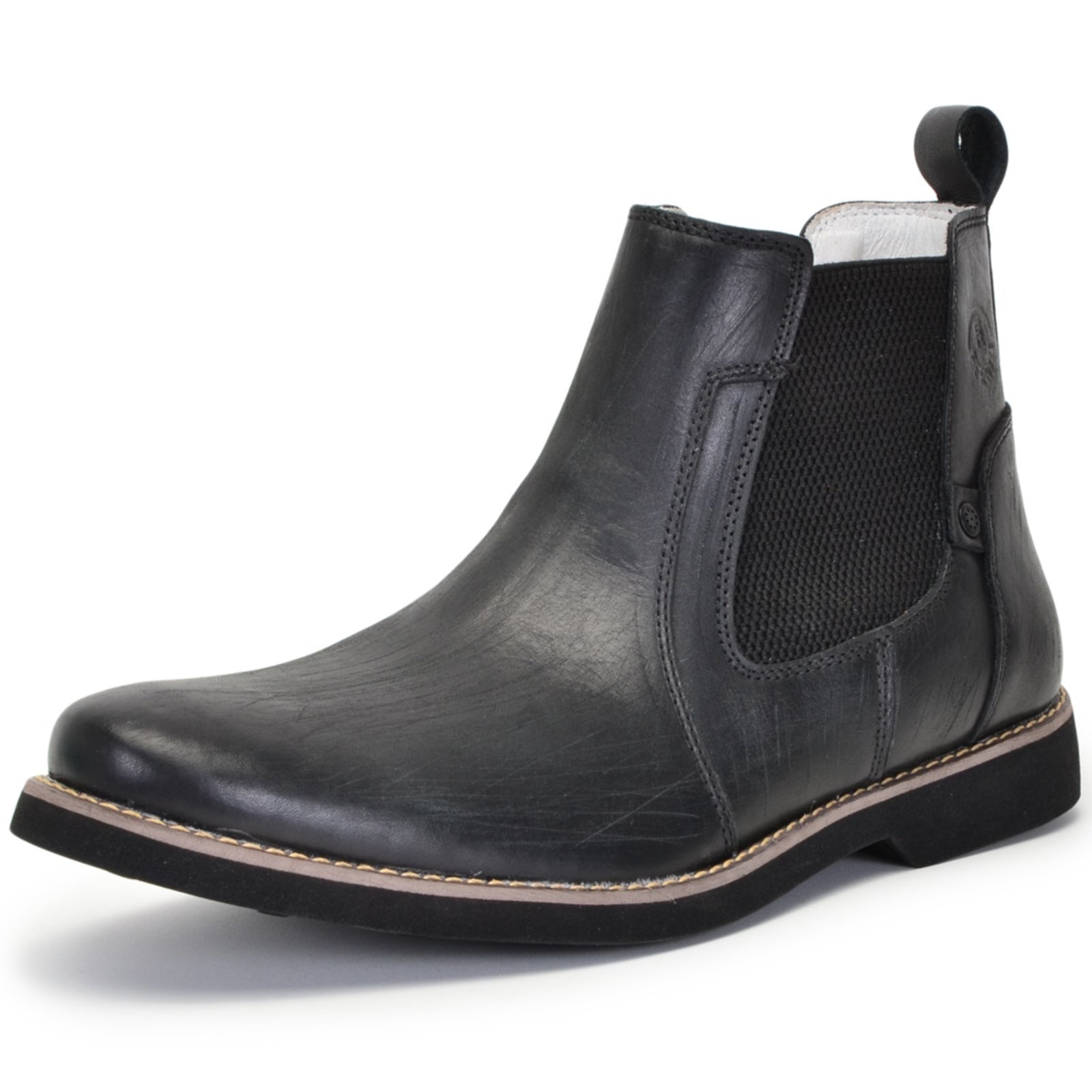 Imagem principal Botina Chelsea Masculina Ferrile Em Couro Rustico Forro De Couro 22023 Ferrile preto