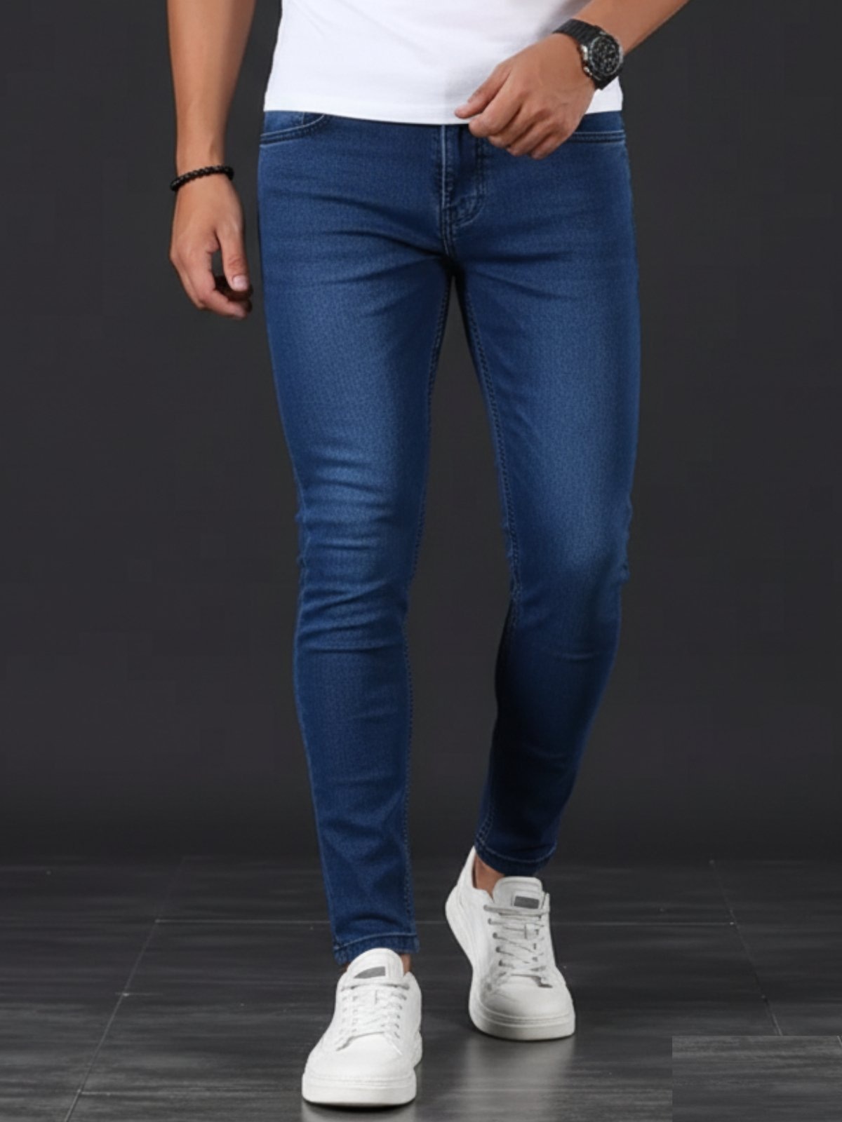 Imagem principal Calça Jeans Masculina 5 Estilos Escuro Básica e Confortável 5 ESTILOS azul/jeans azul