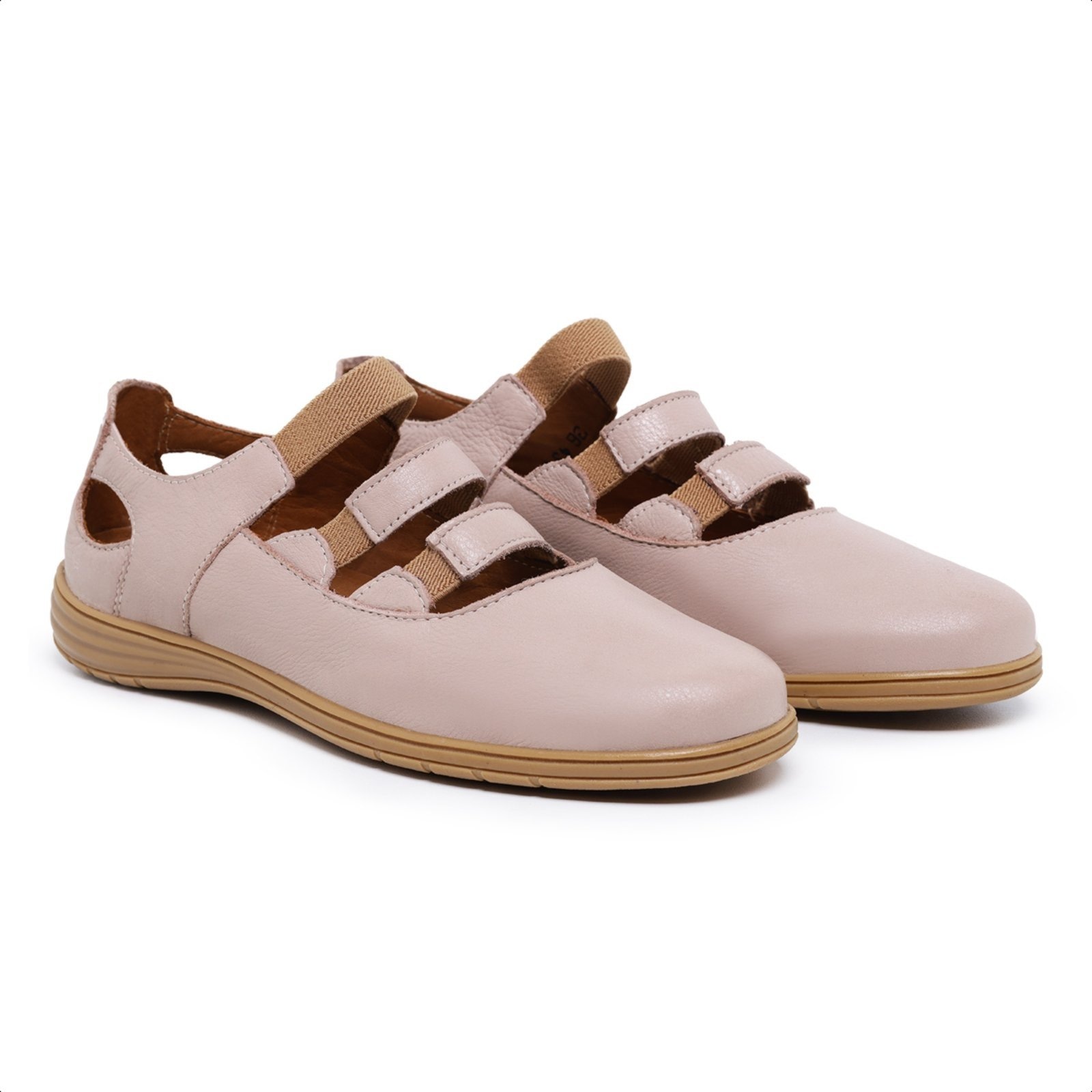 Imagem principal Sapatilha Feminina de Couro, Palmilha Forrada em Couro e Sola de Borracha Mod:4330 Mister Couros nude