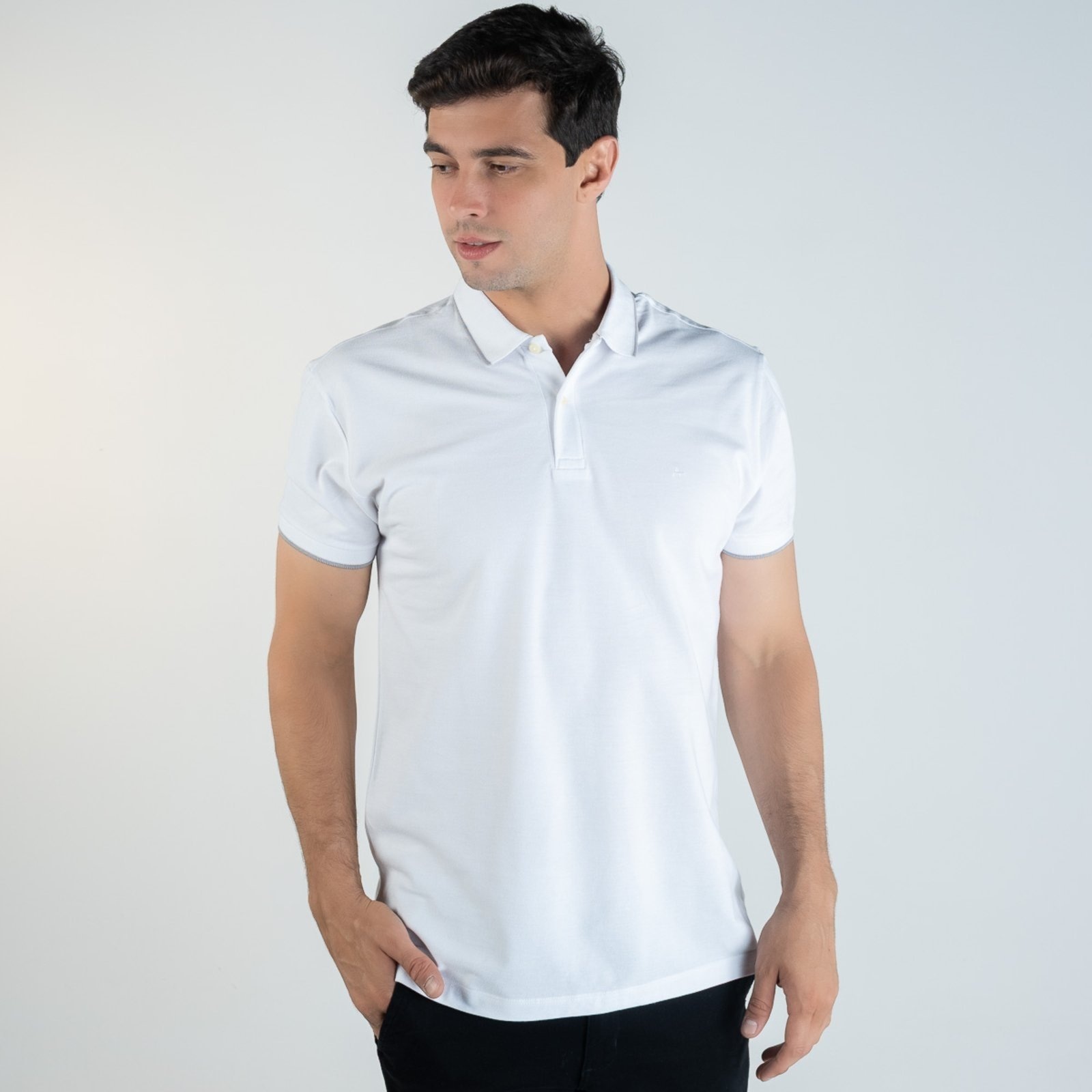Imagem principal Camisa Polo Aramis Frisos Branca Aramis branco